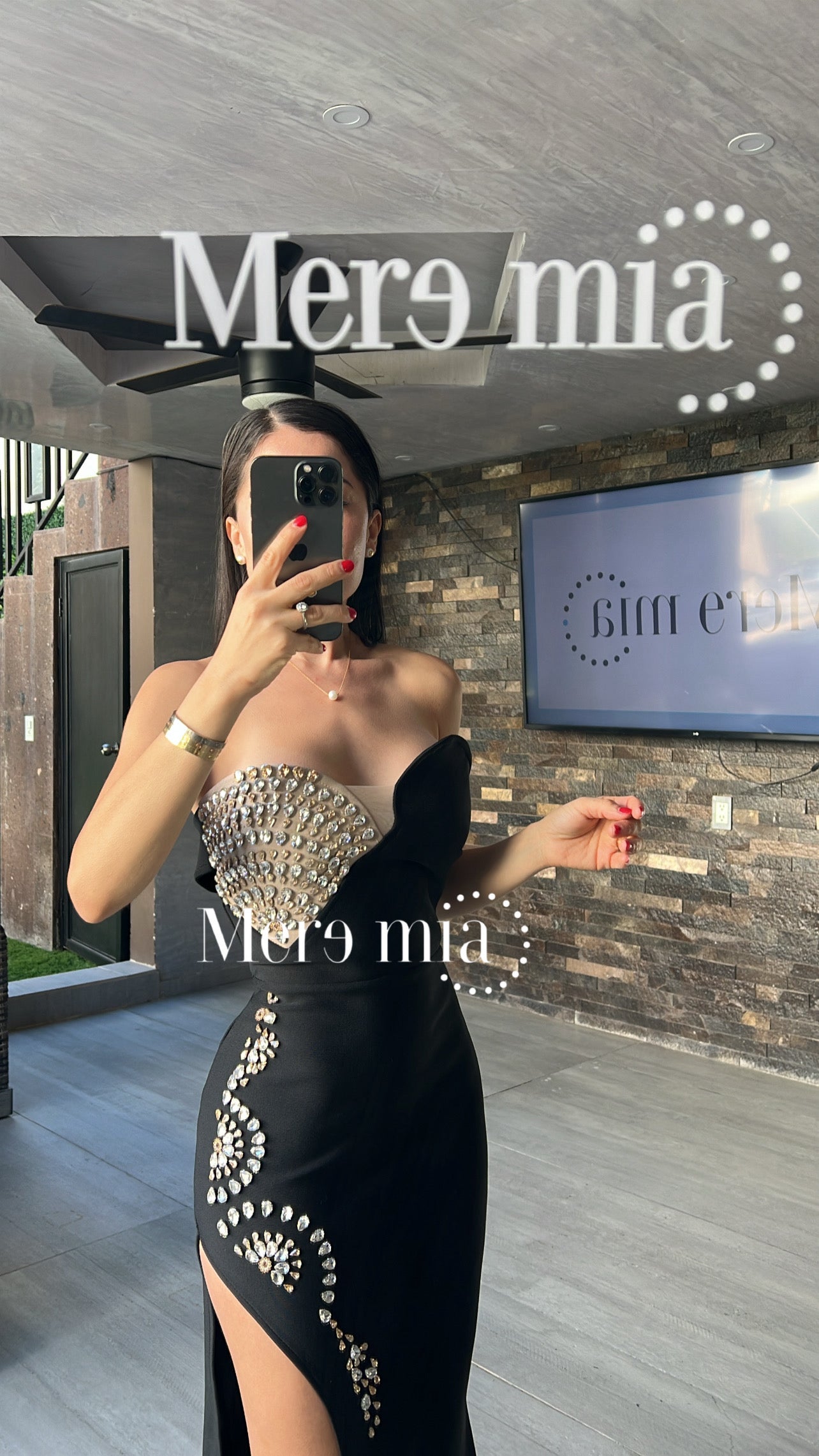 Vestido negro moka copa