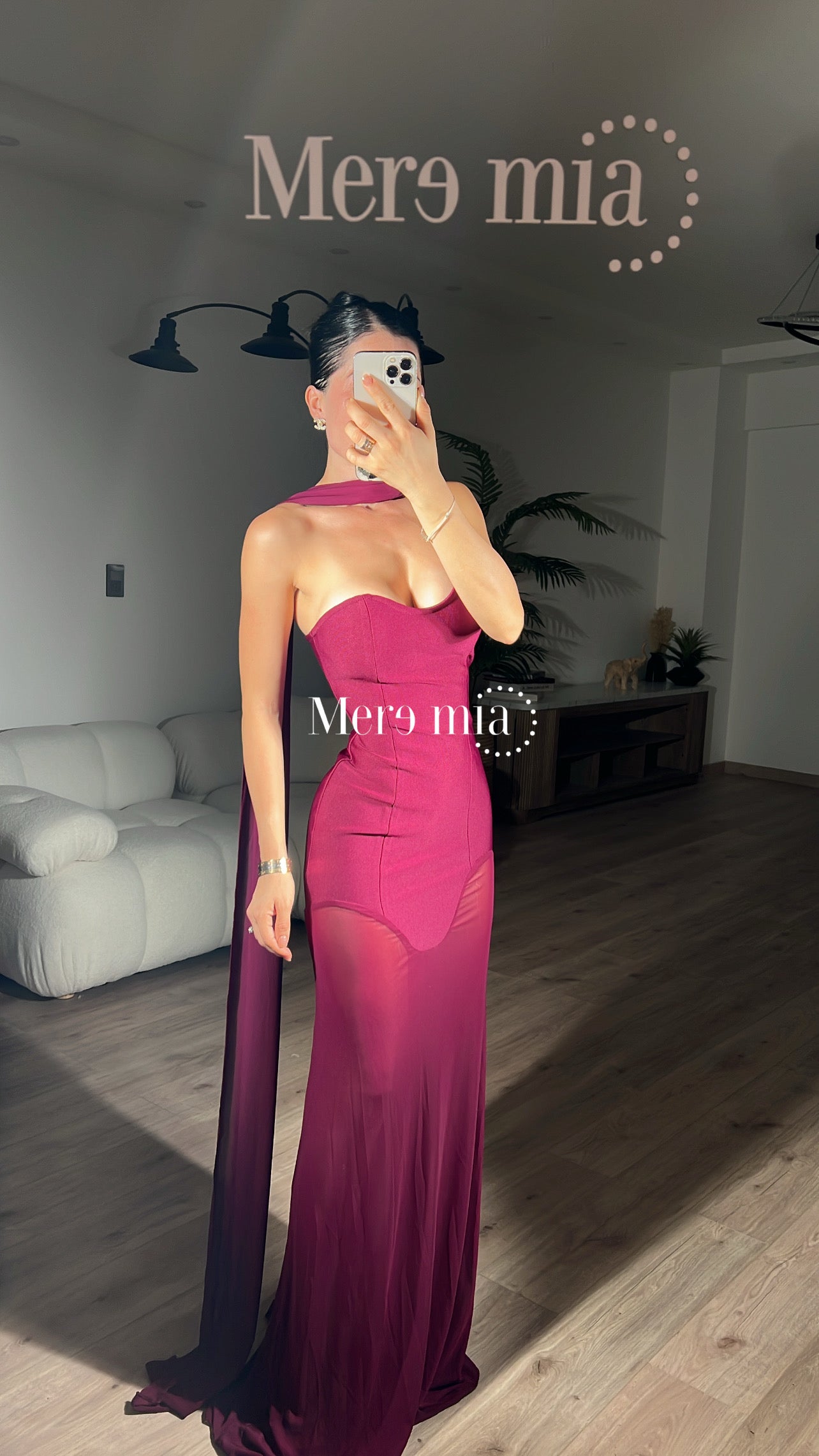 Vestido tinto strapp
