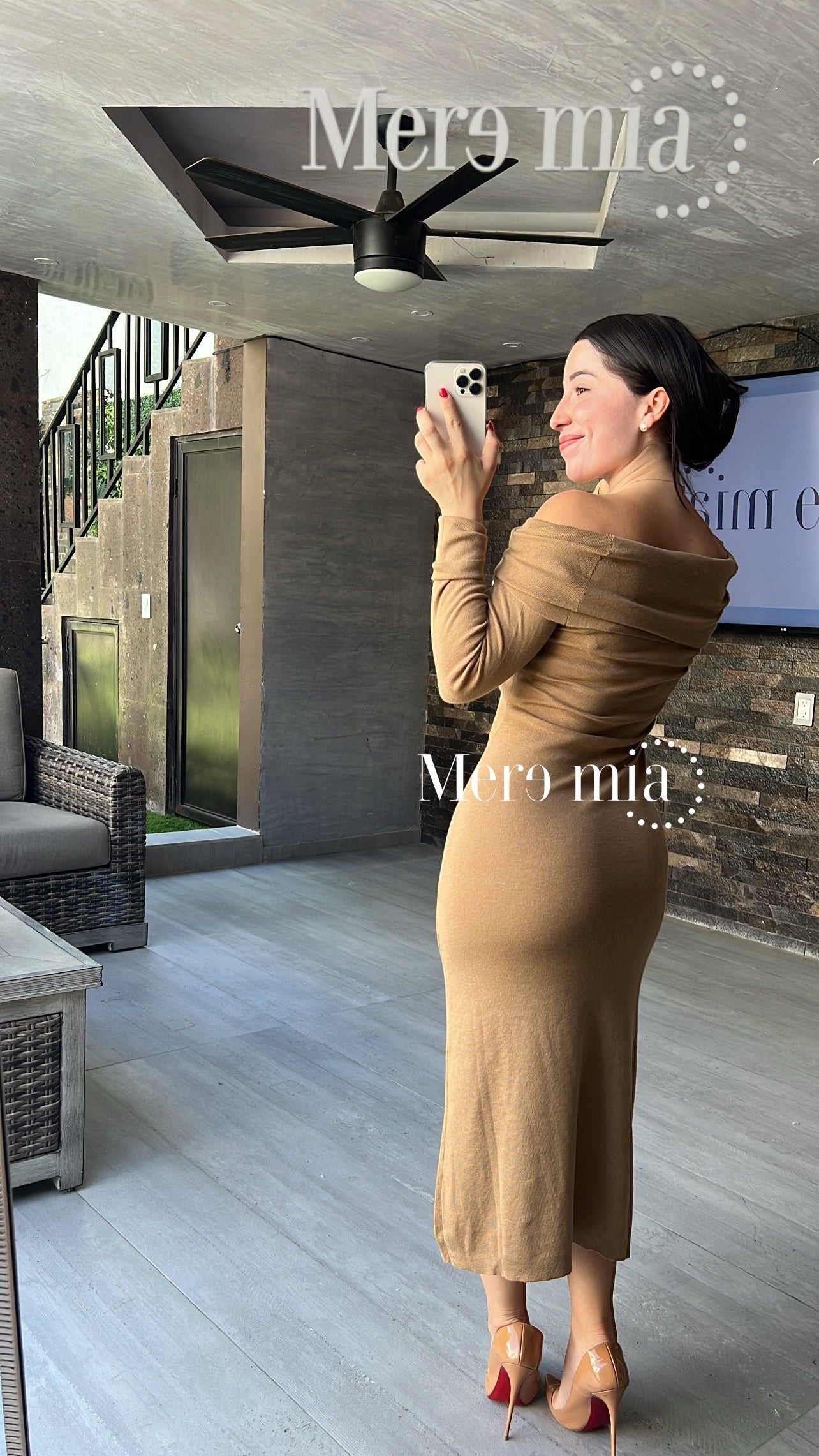 Vestido sweater cafe