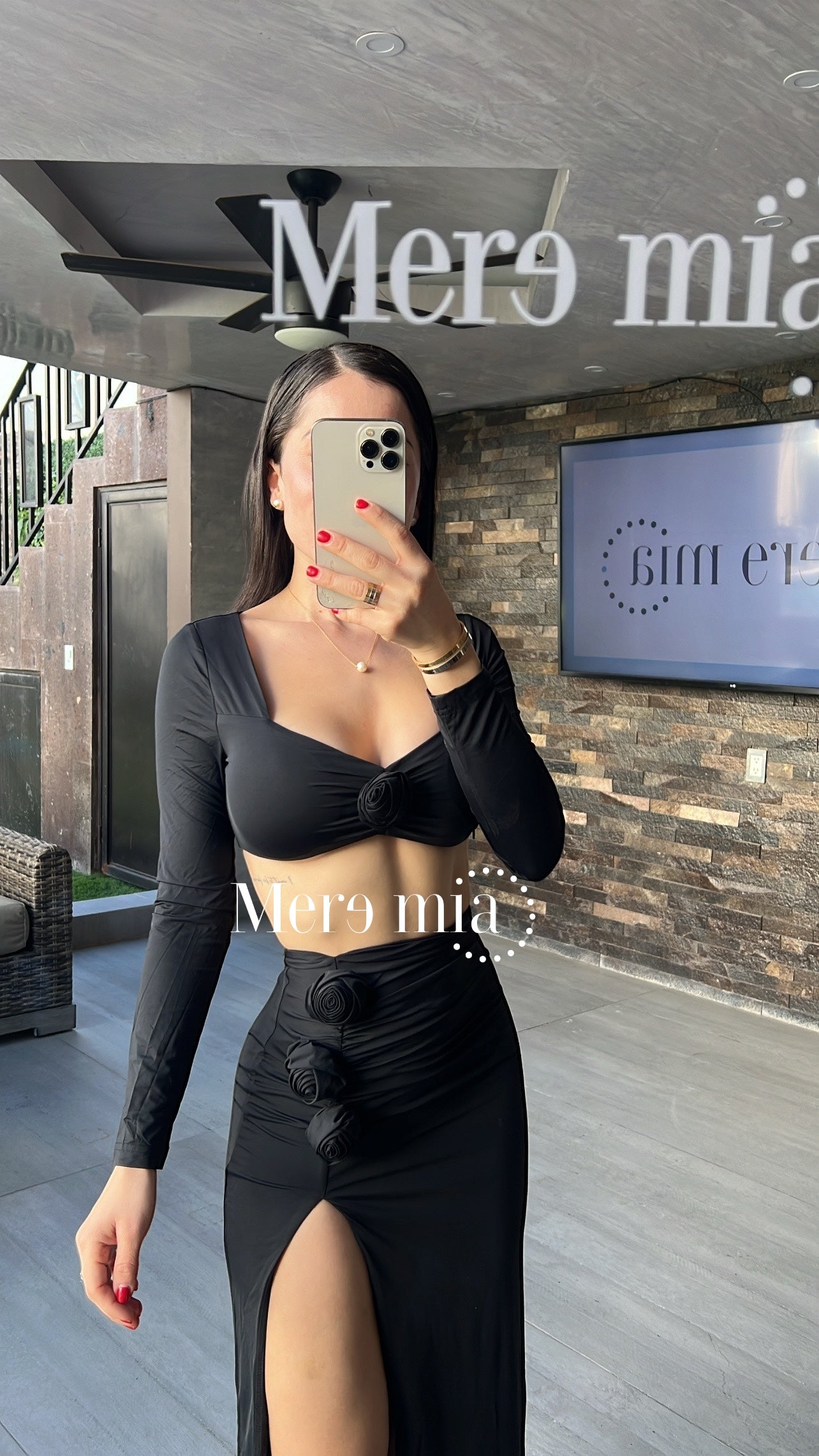 Conjunto negro ab pierna