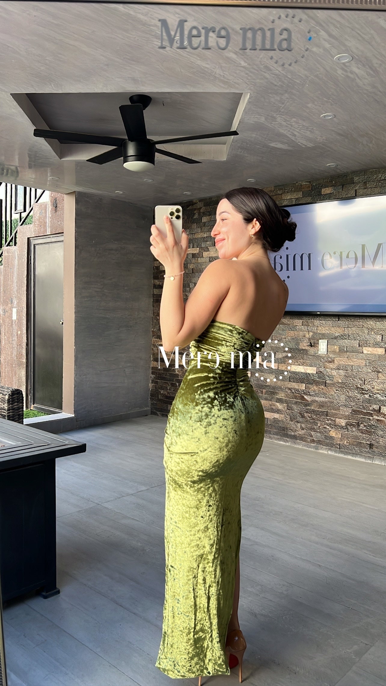 Vestido verde terc strap