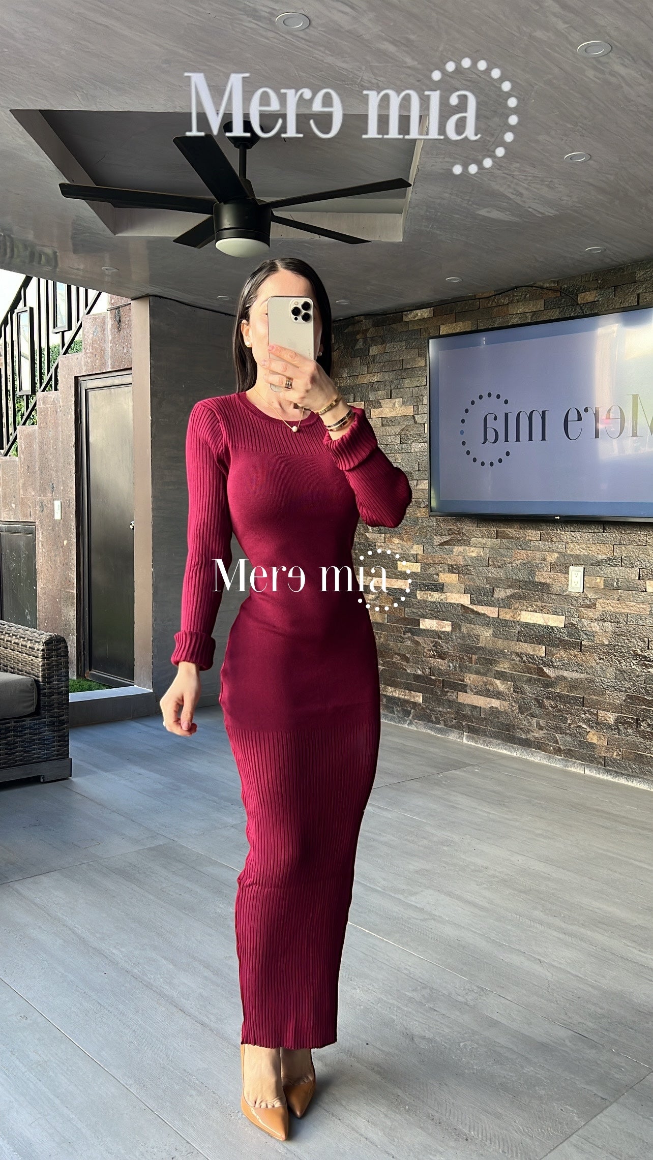 Vestido tinto sweater