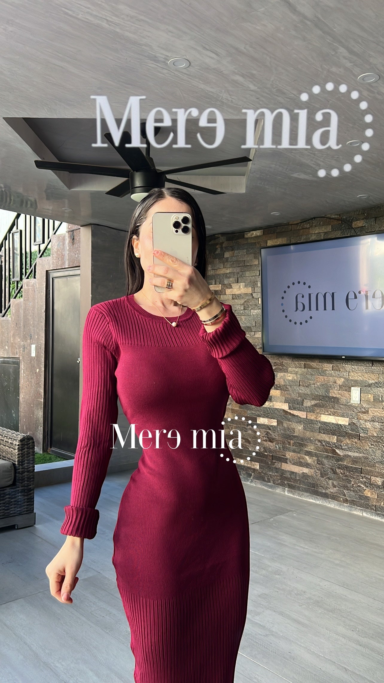 Vestido tinto sweater