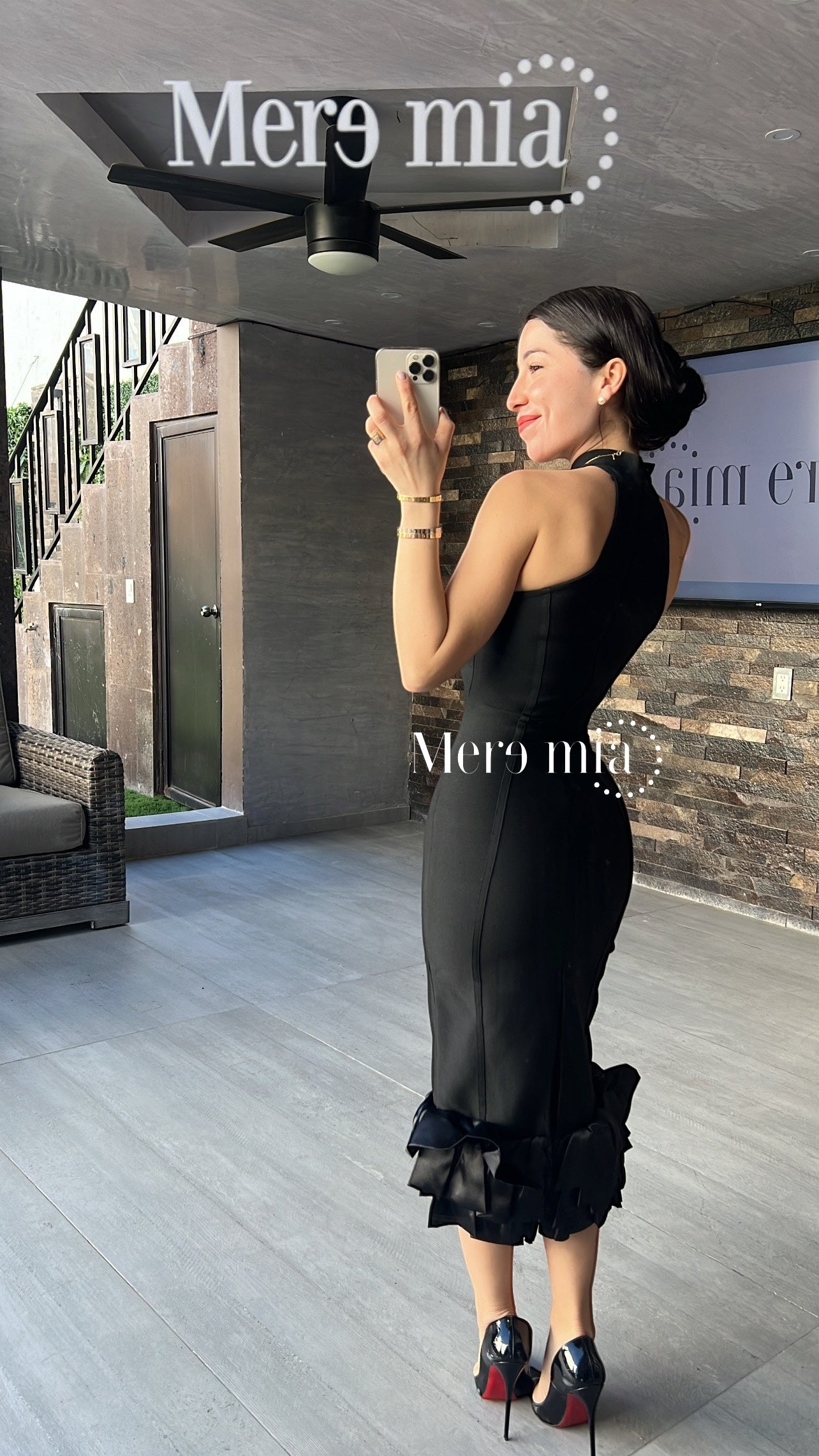 Vestido negro bandage escar