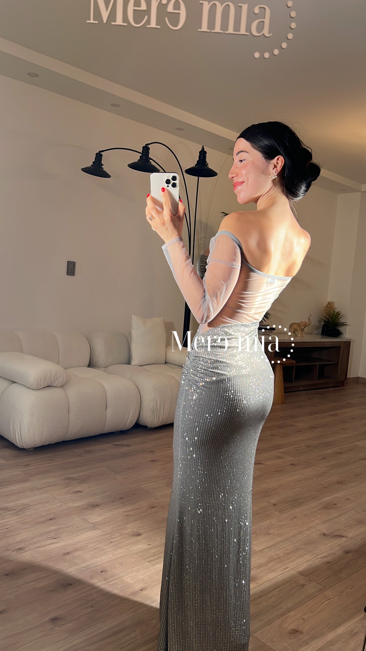 Vestido puntos malla ml