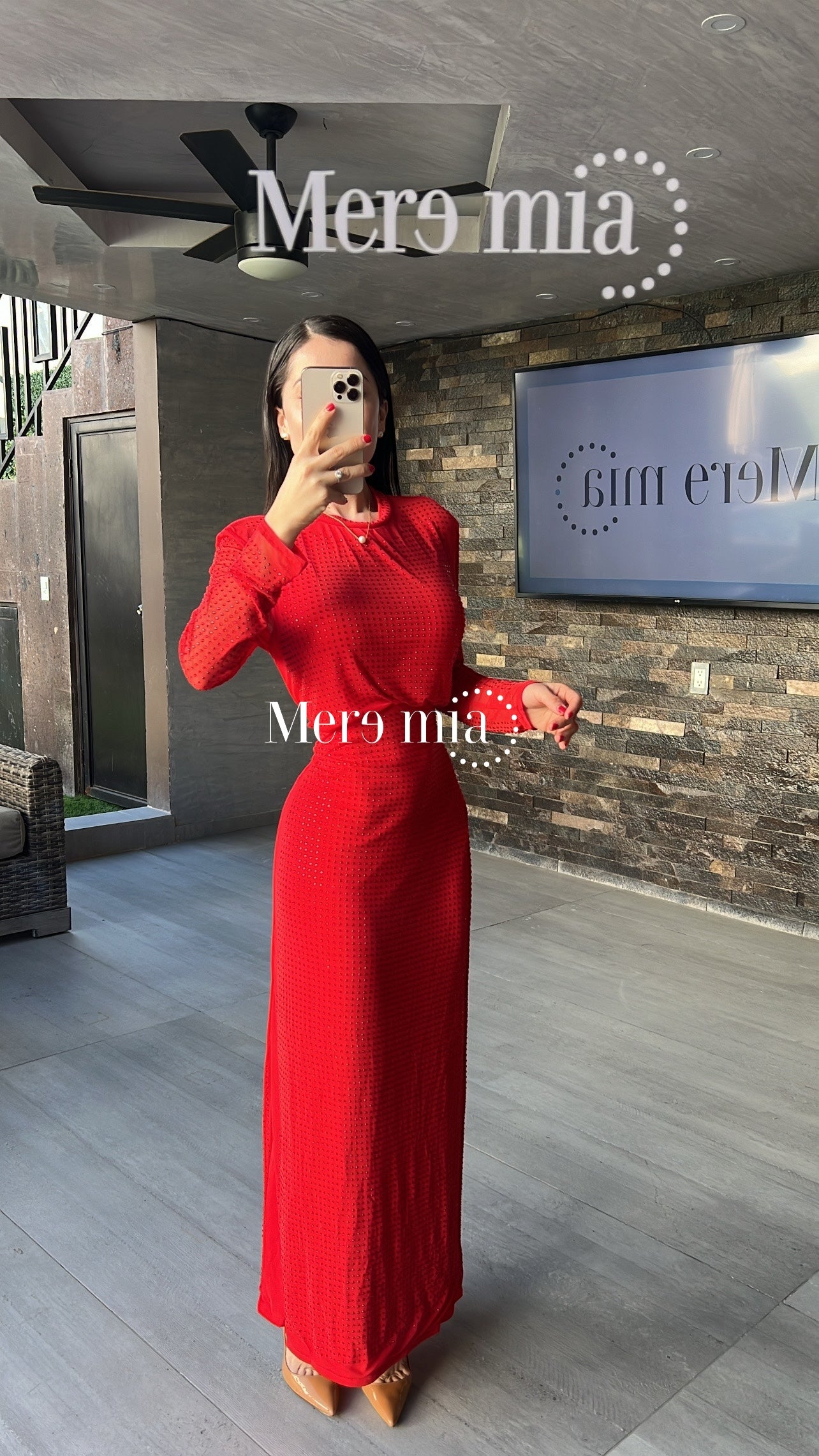 Vestido rojo puntos ml