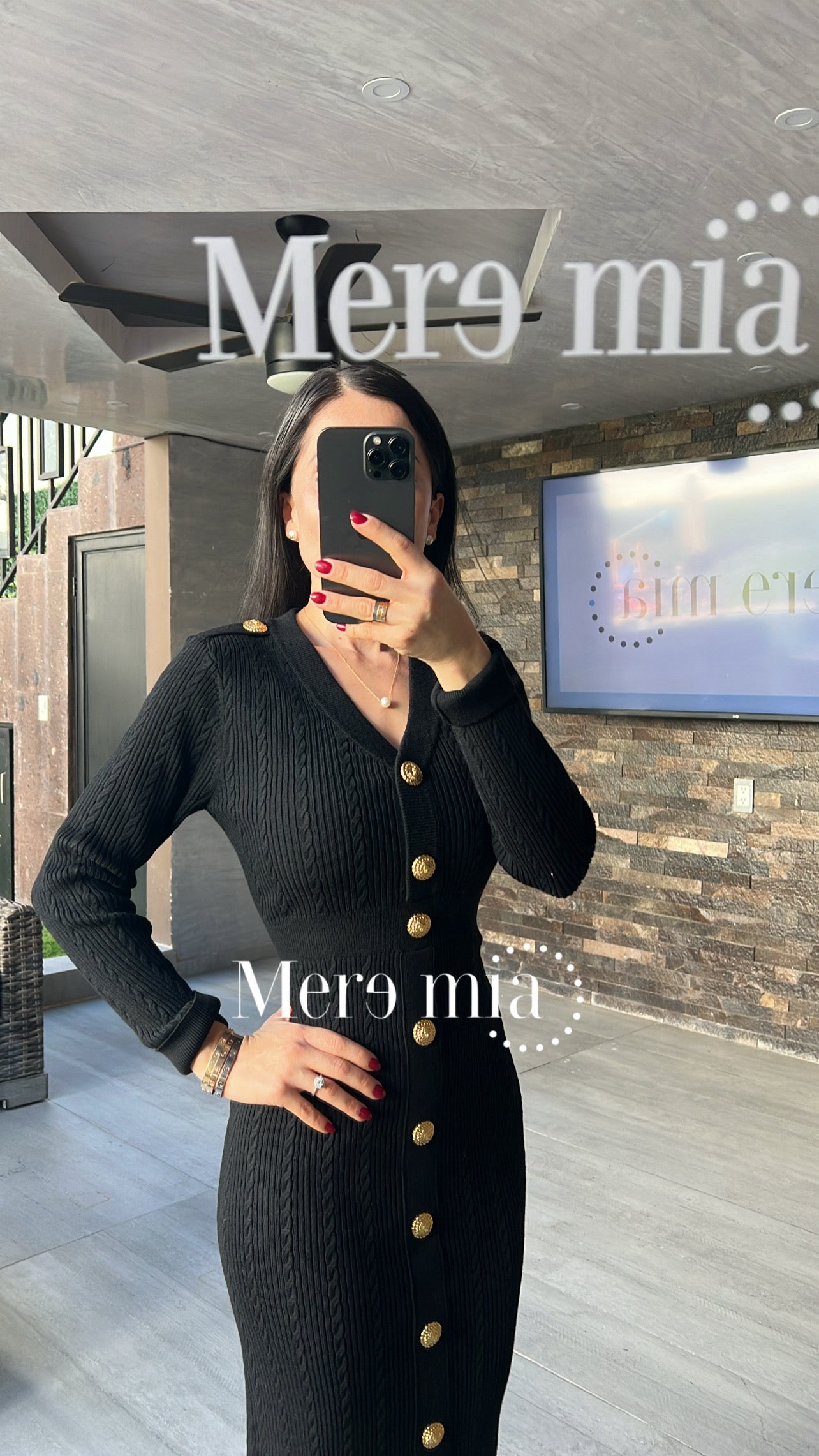 Vestido negro b dorados