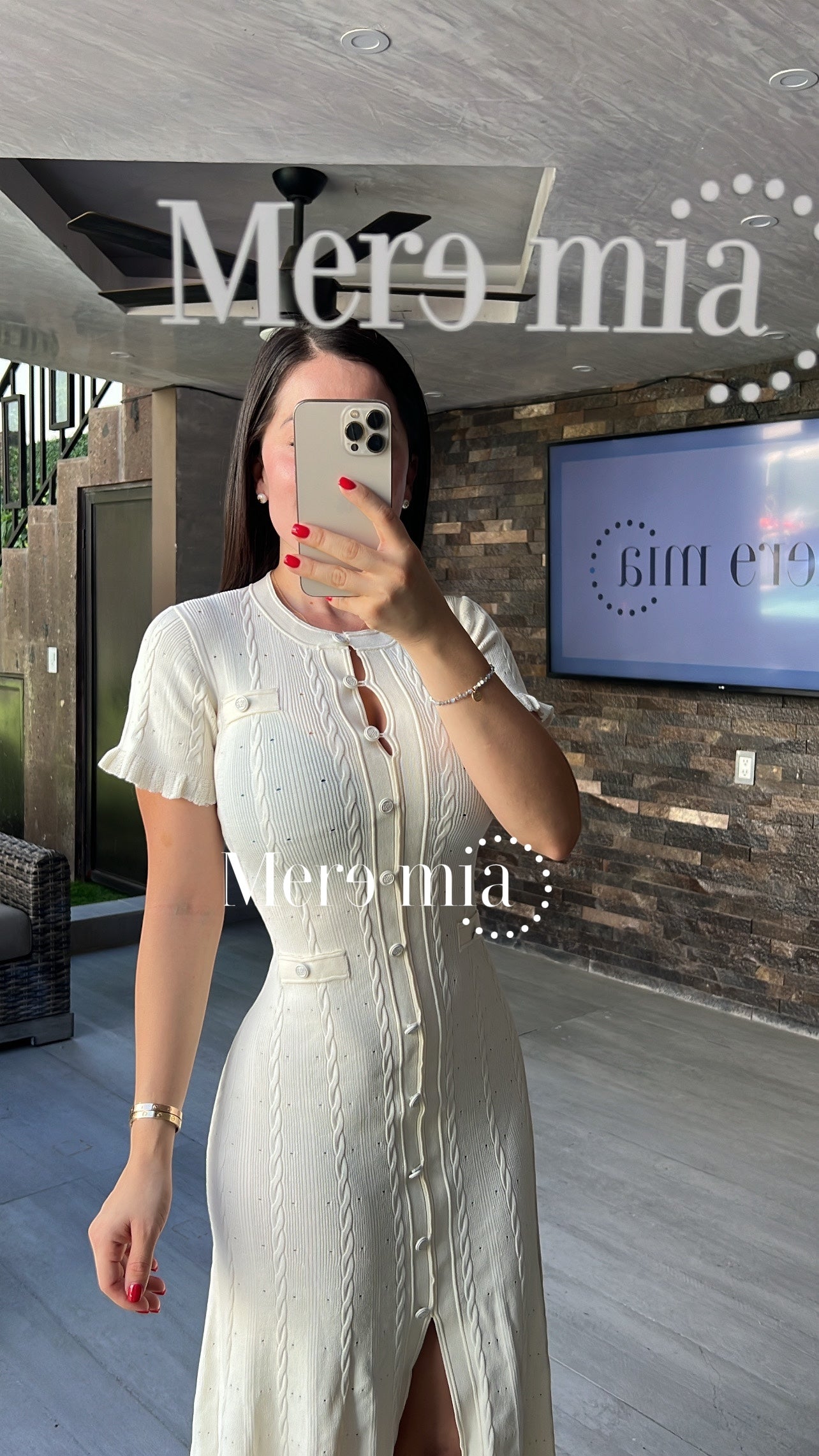 Vestido ivory mc botones