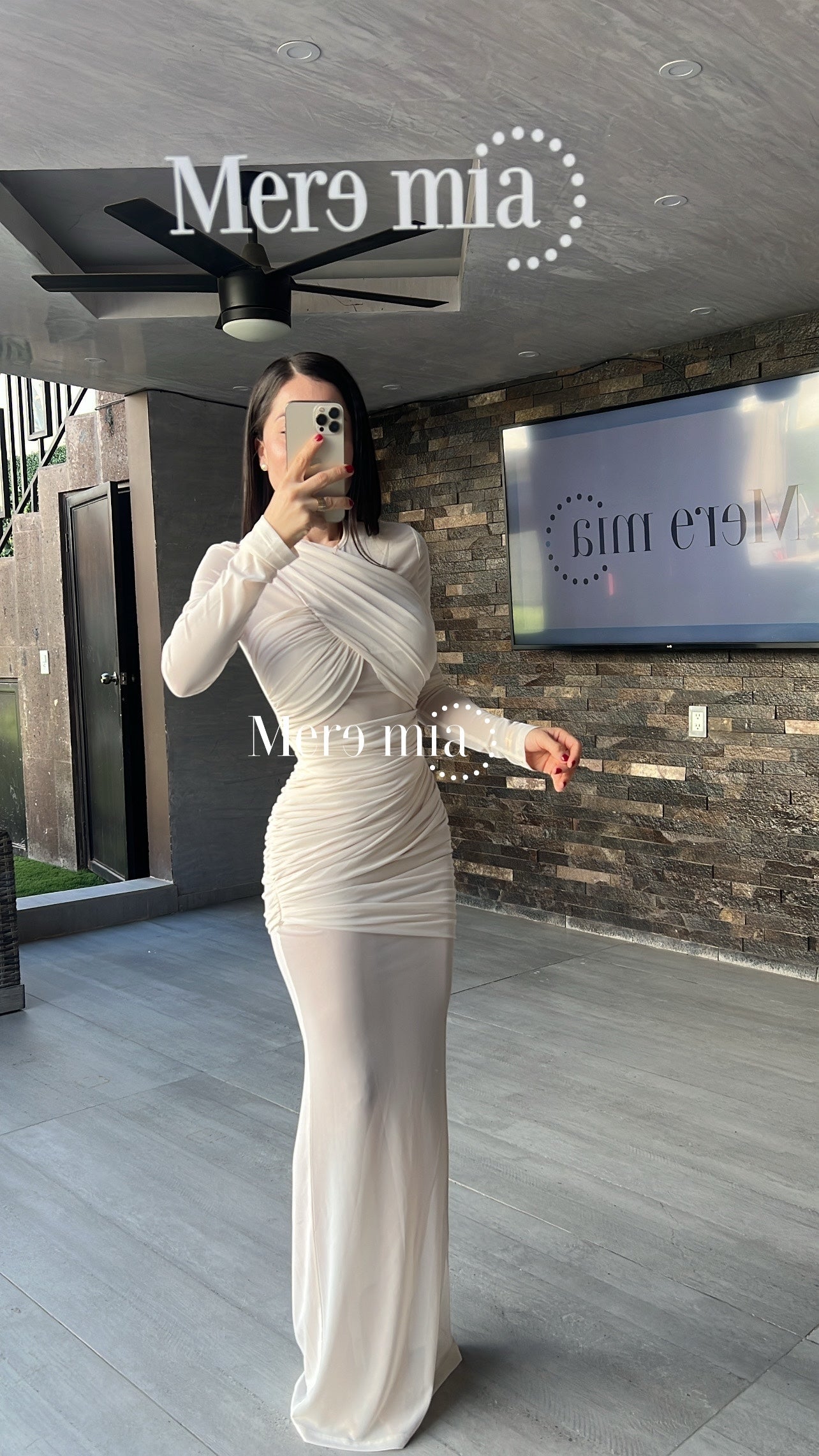 Vestido malla plisado