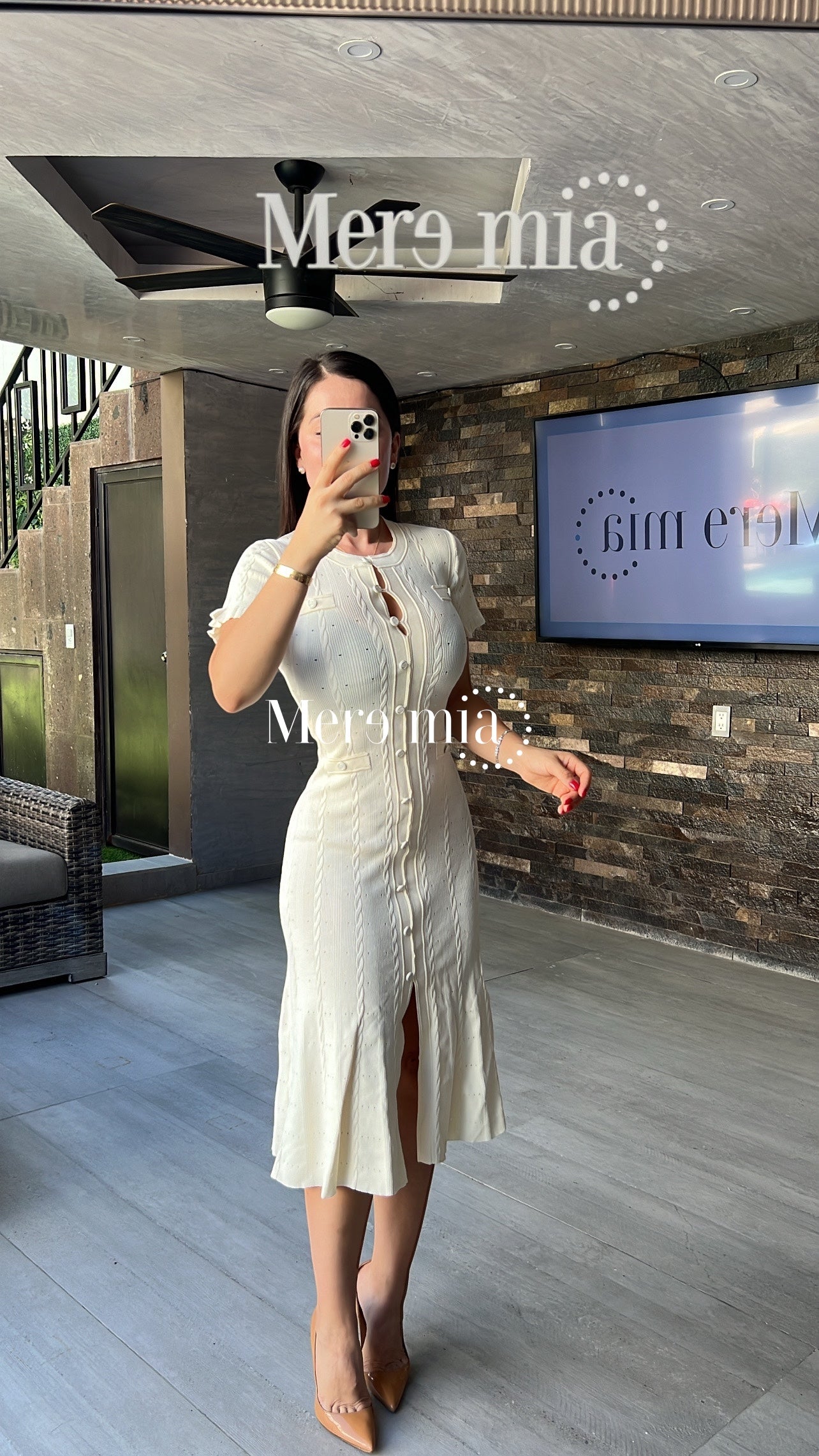 Vestido ivory mc botones