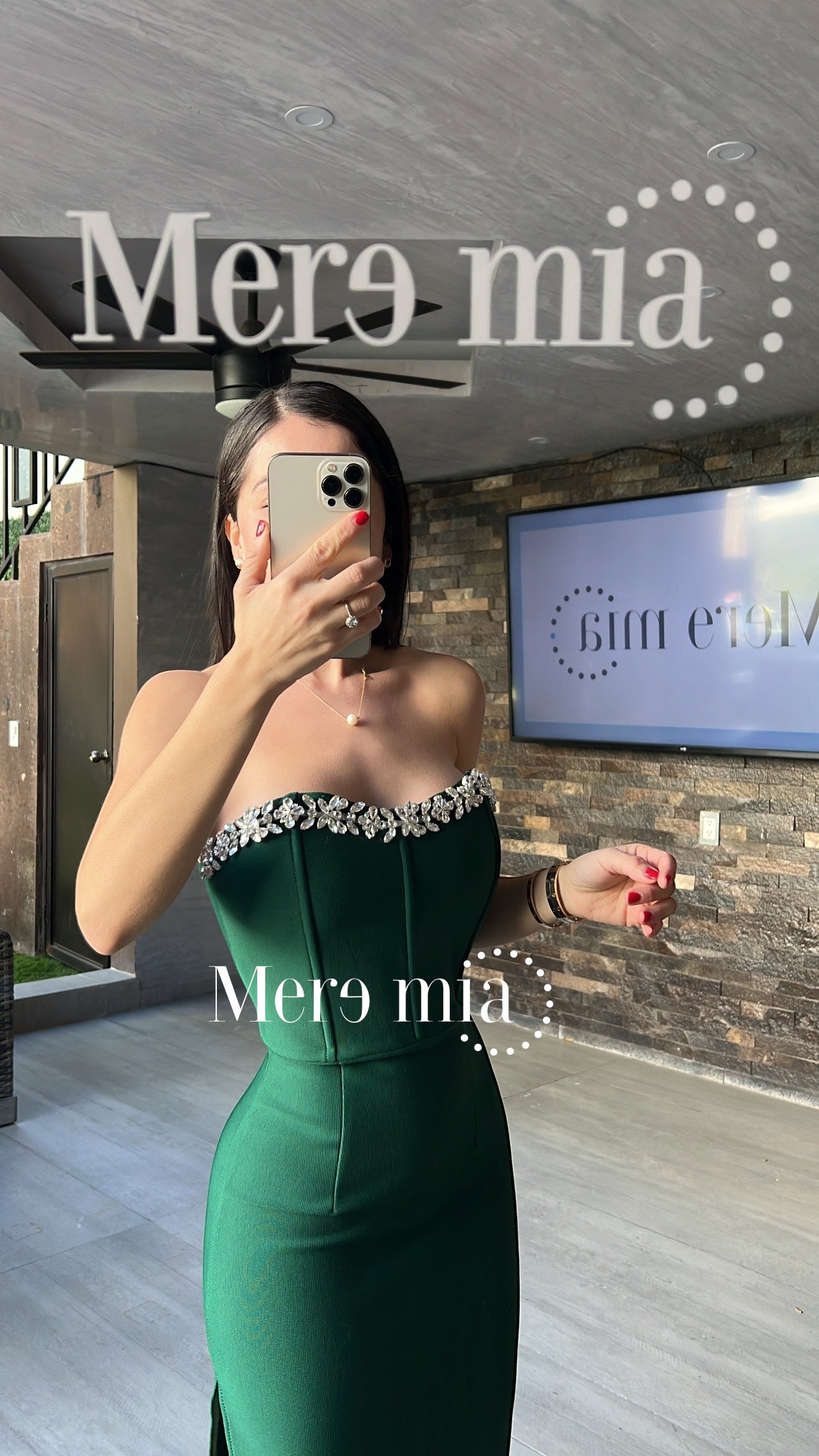 Vestido verde strapp apl arr