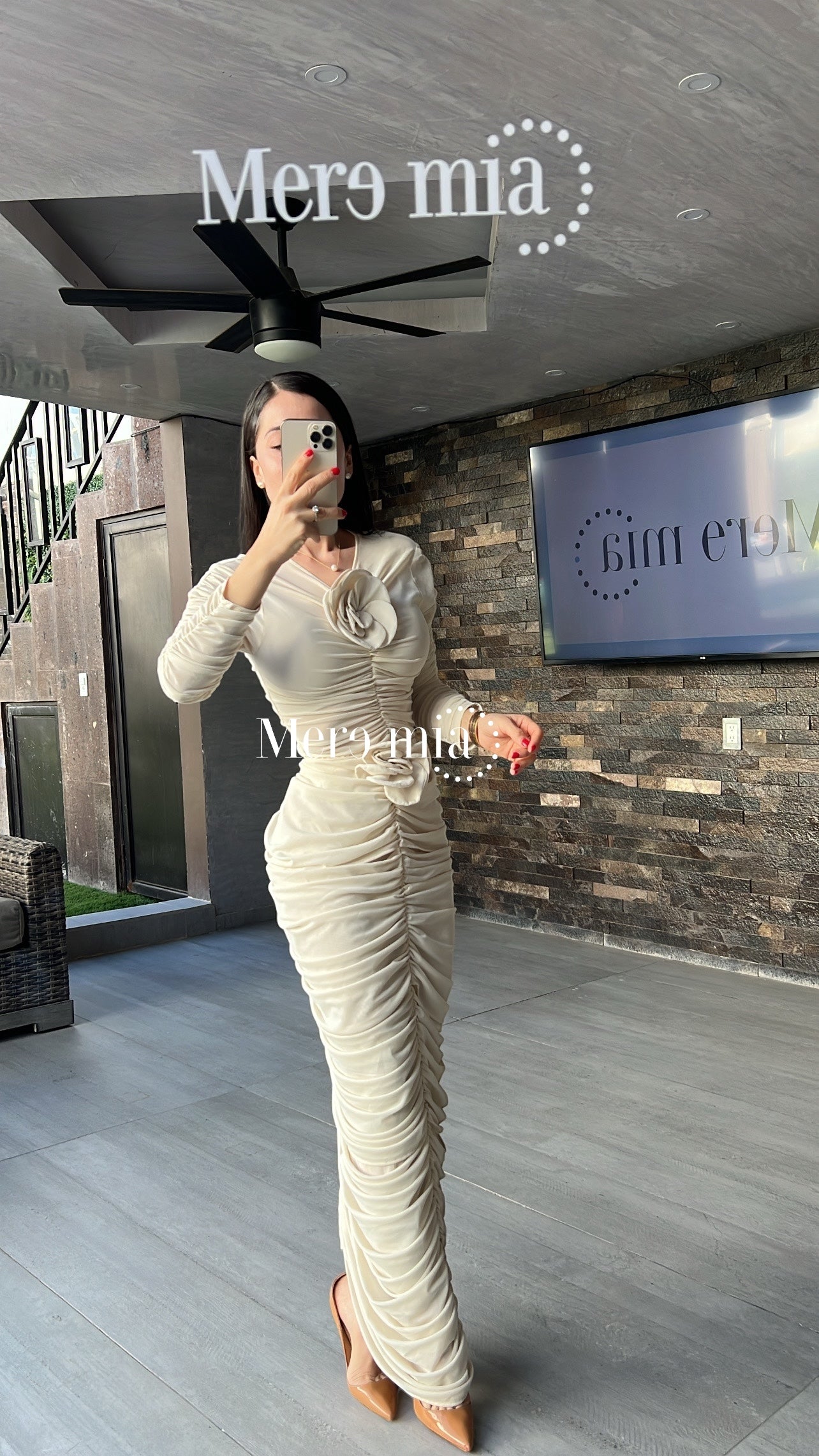 Vestido plisado flores ml