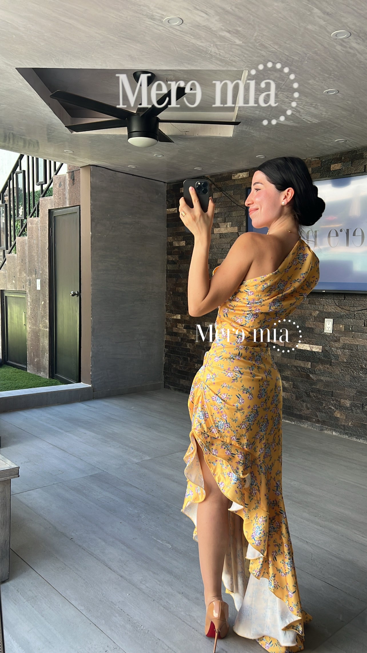 Vestido amarillo flores