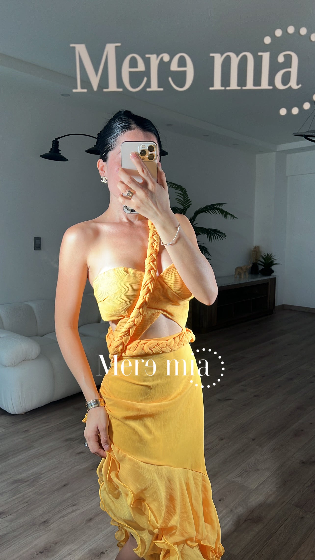 Vestido mostaza esc asim