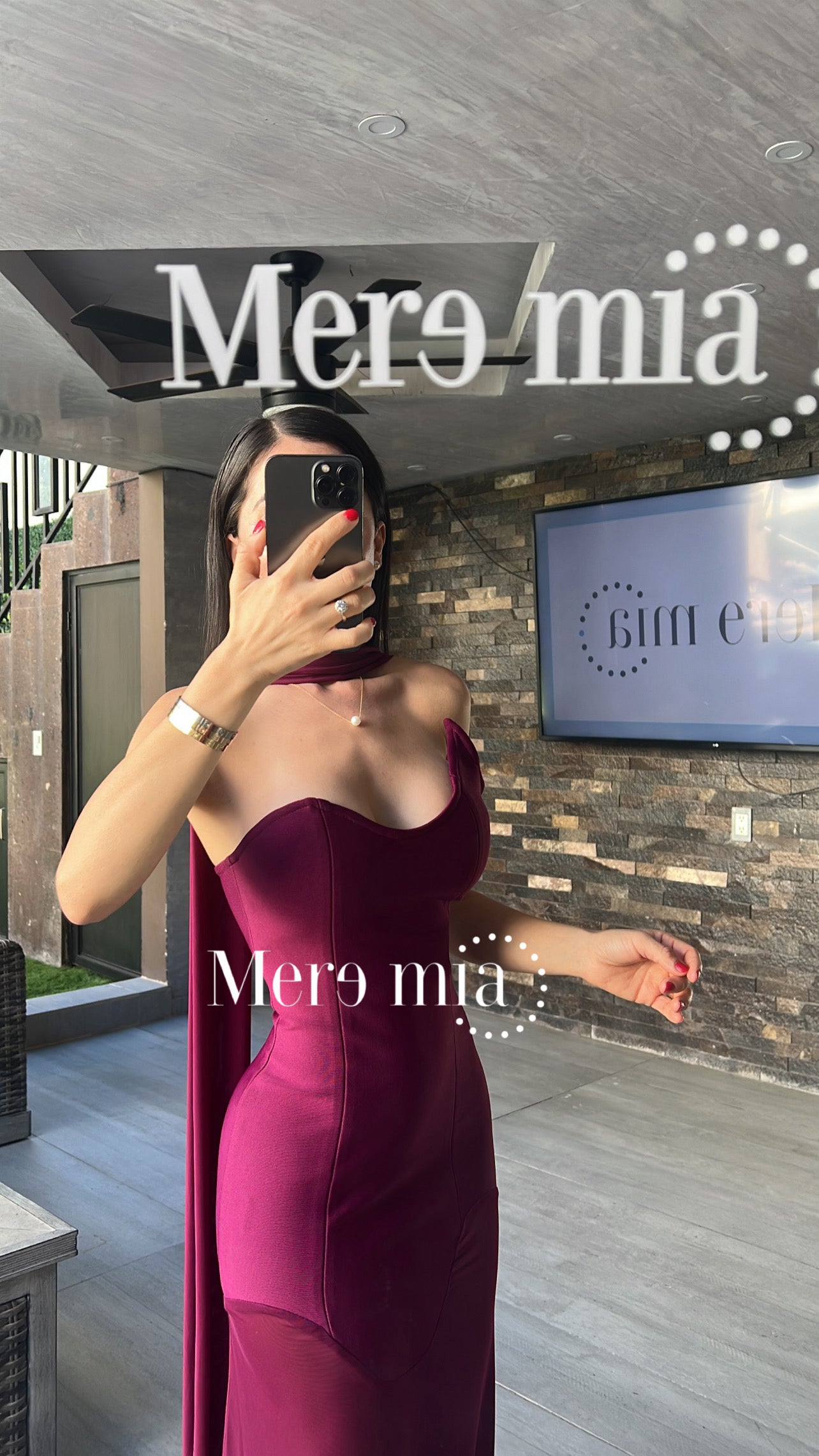 Vestido tinto strapp