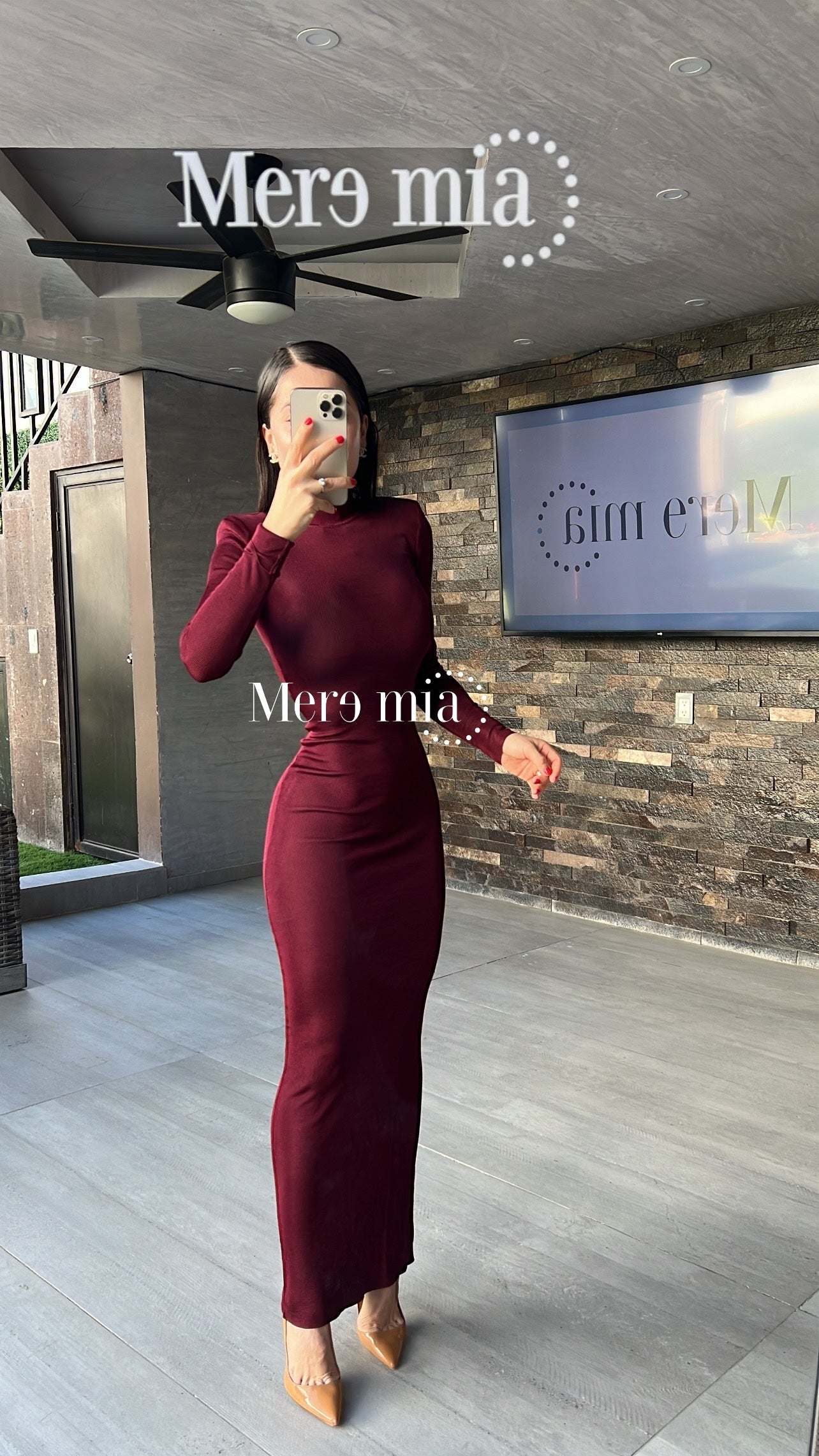 Vestido tinto rayado