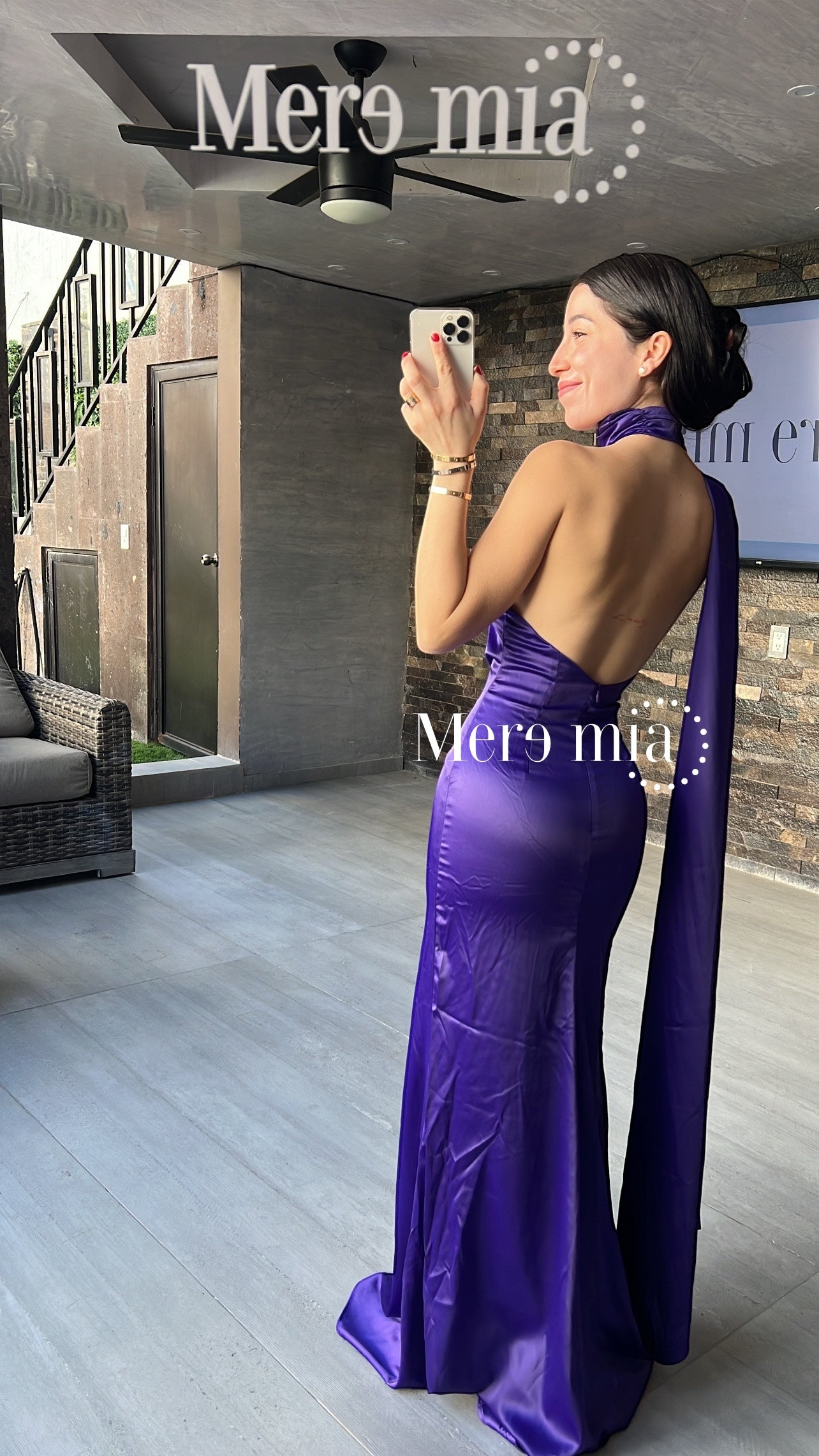 Vestido morado flor sat