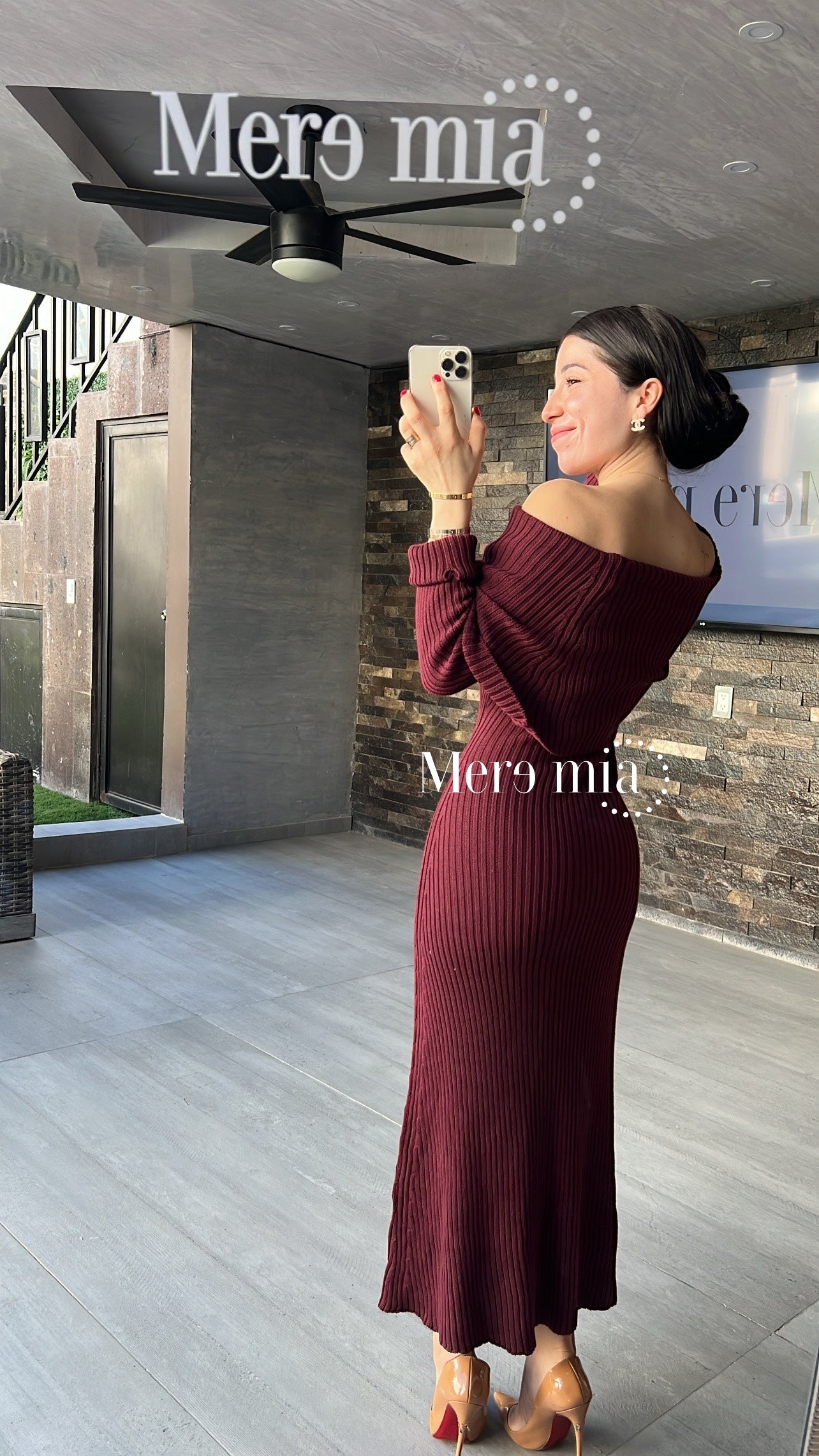 Vestido tinto sweater hom