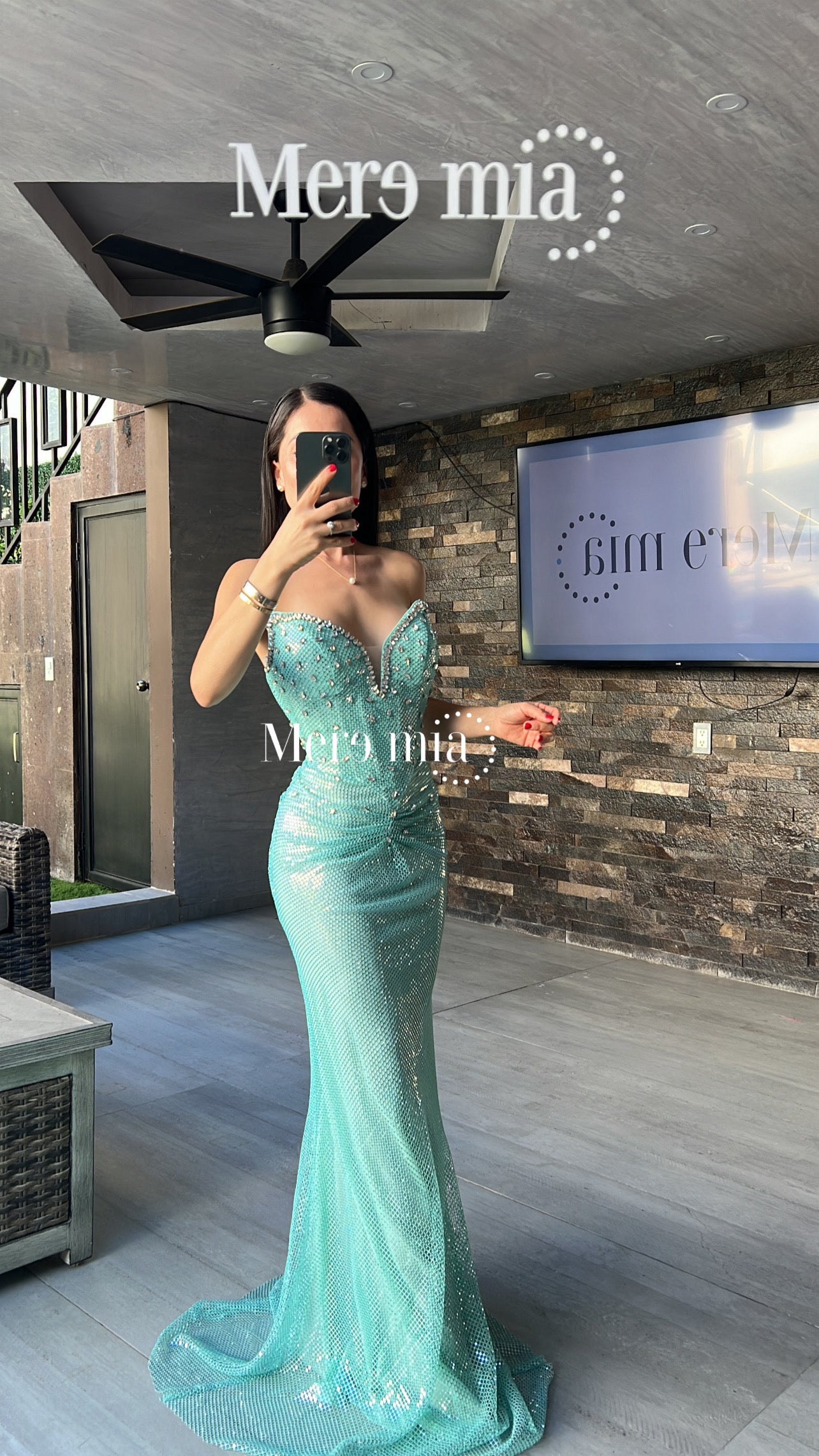 Vestido Aqua puntos apl