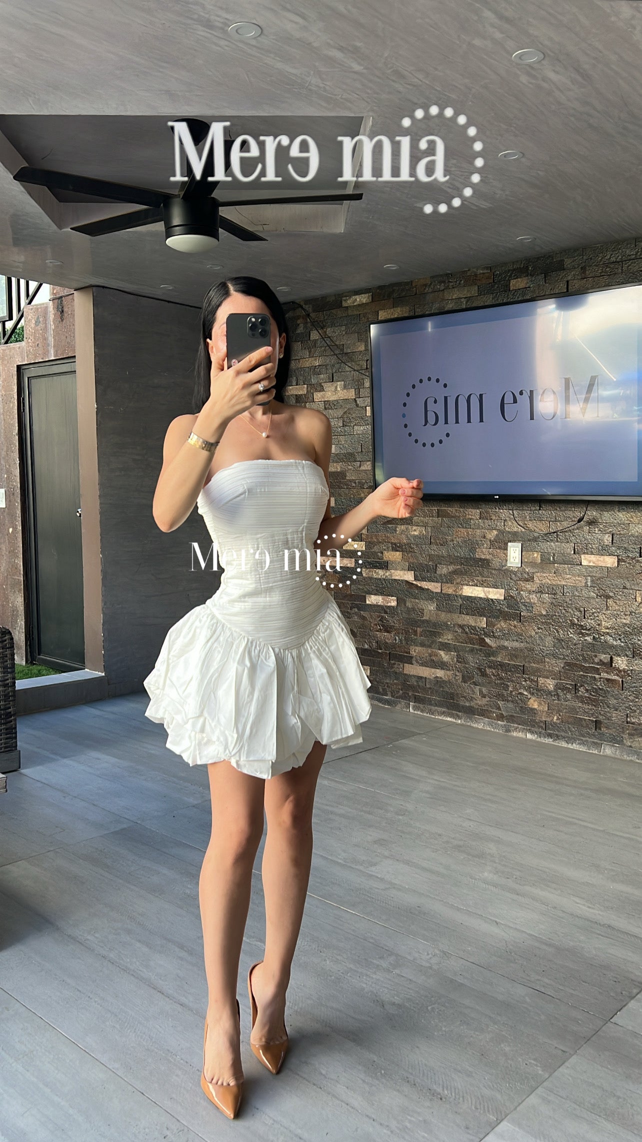 Vestido blanco scrunchie