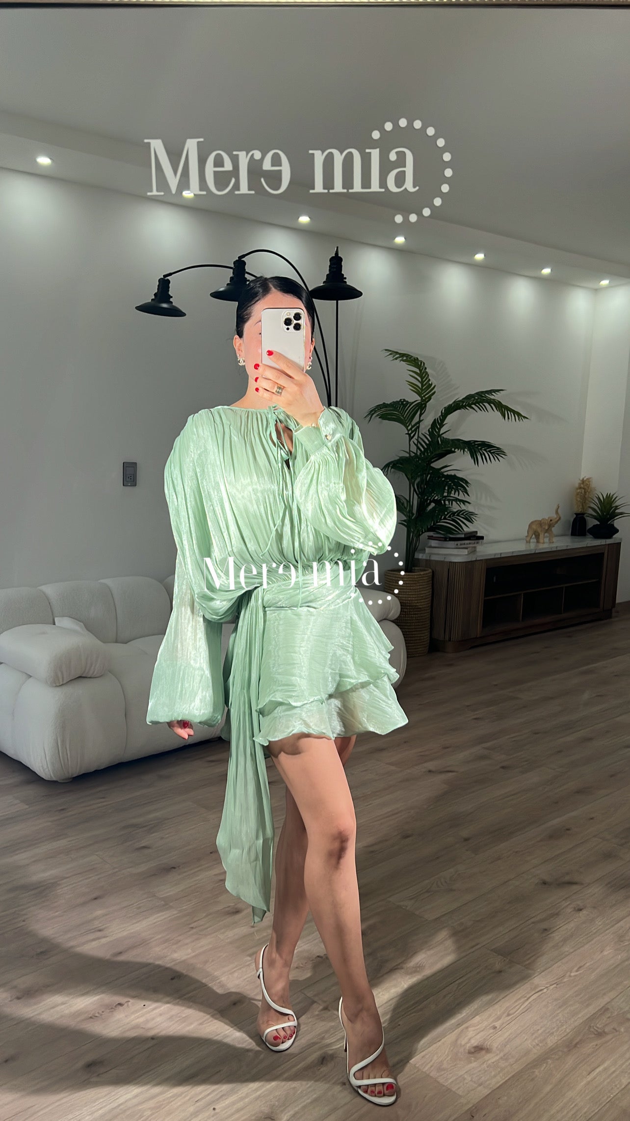 Vestido menta olanes