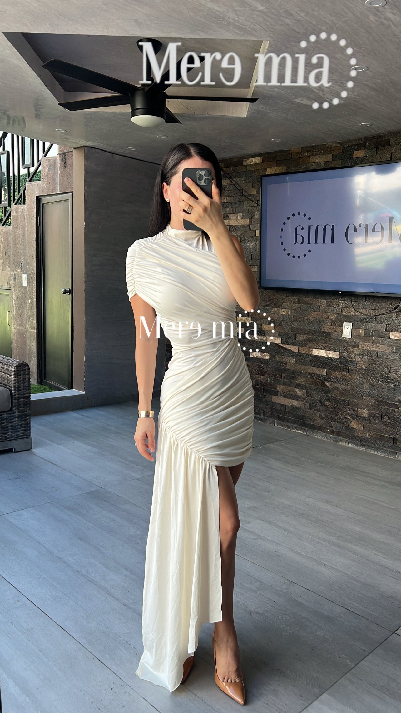 Vestido cruzado estola