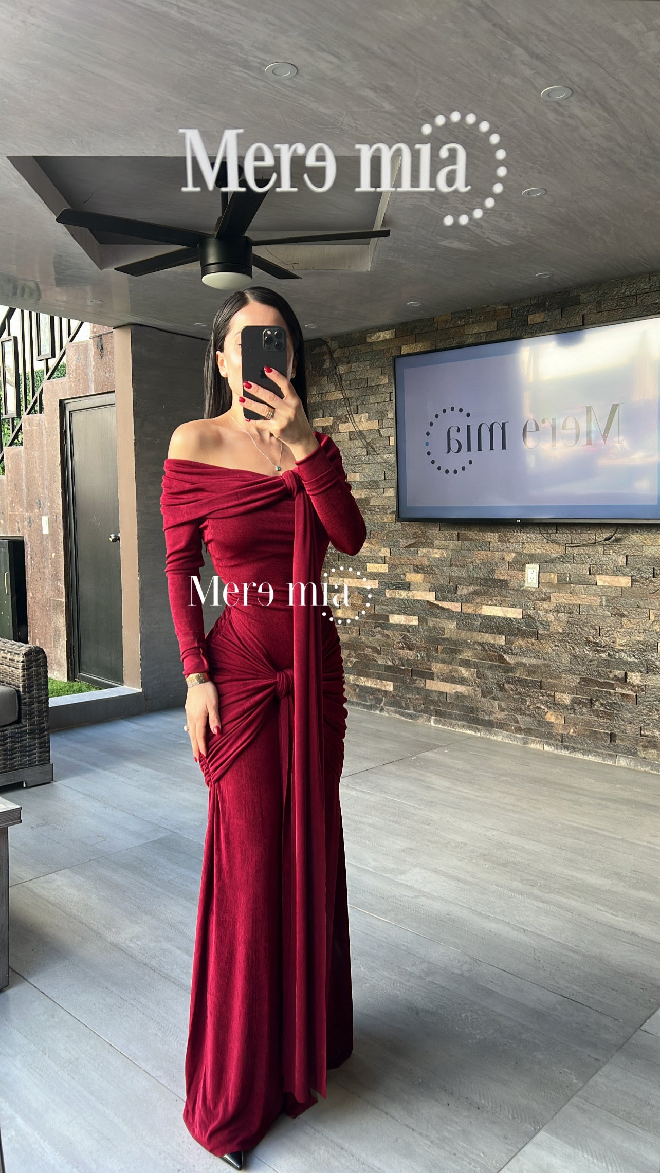 Vestido ml lado nudo