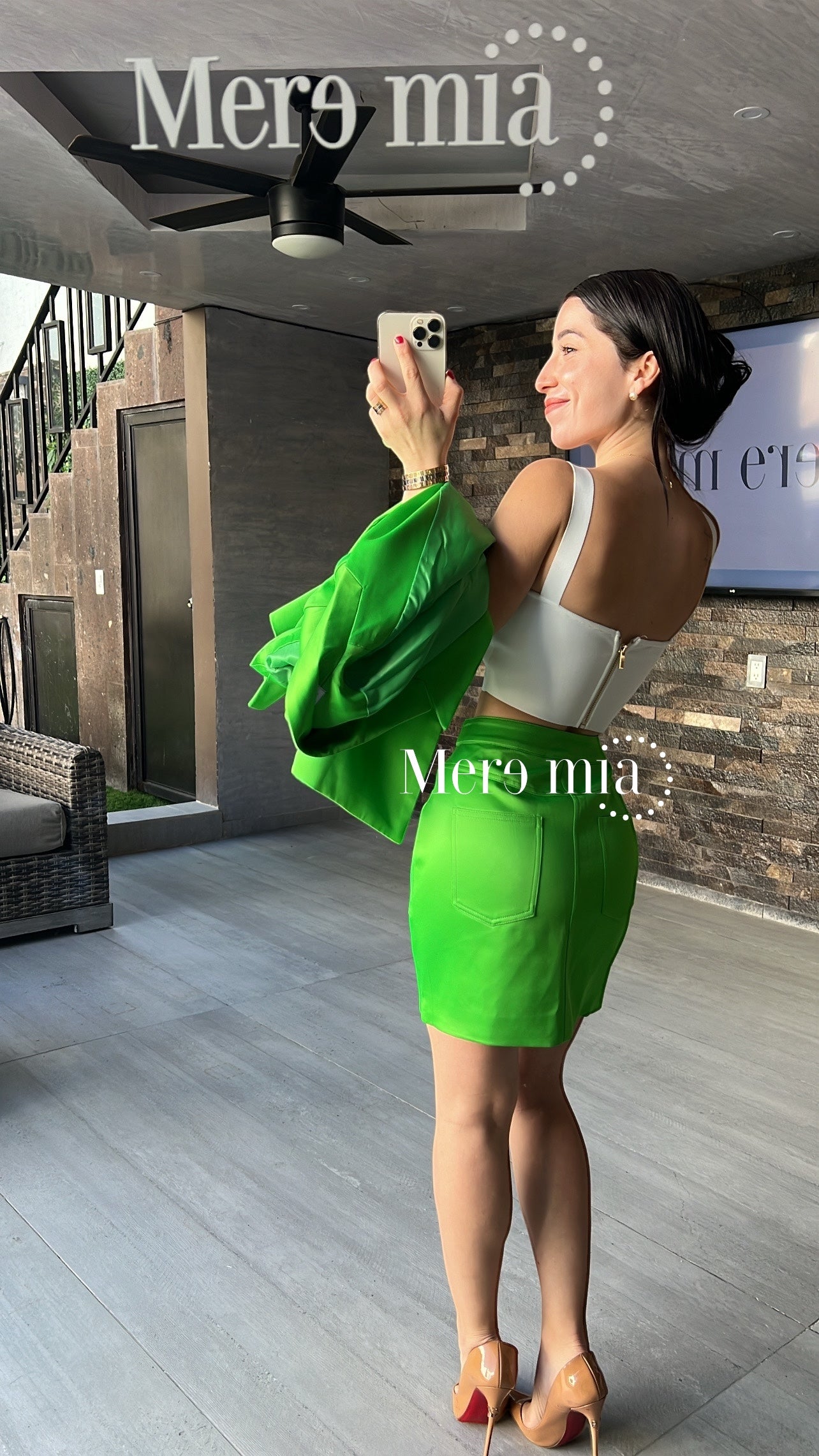 Conjunto verde sat falda