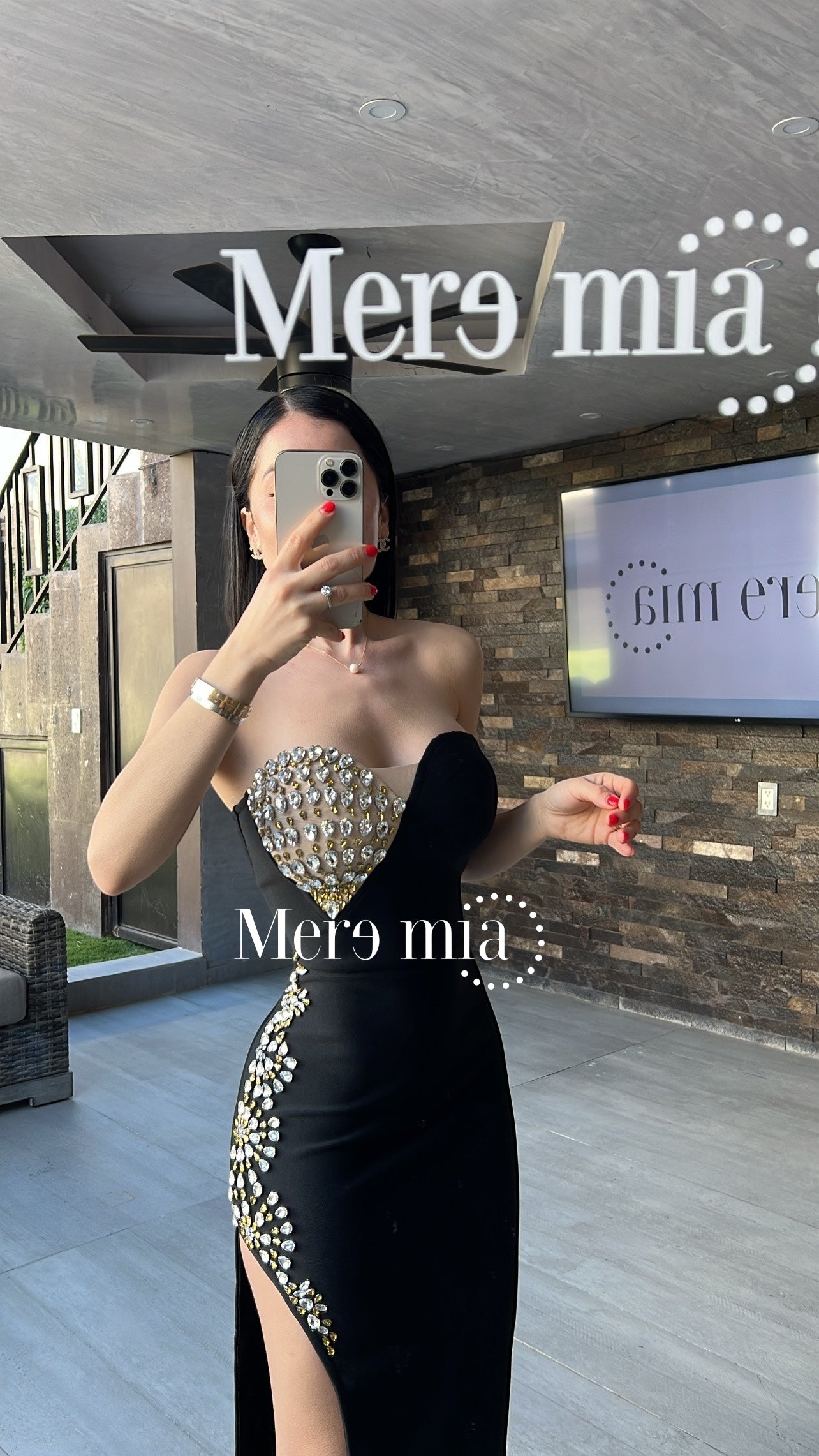 Vestido negro moka copa