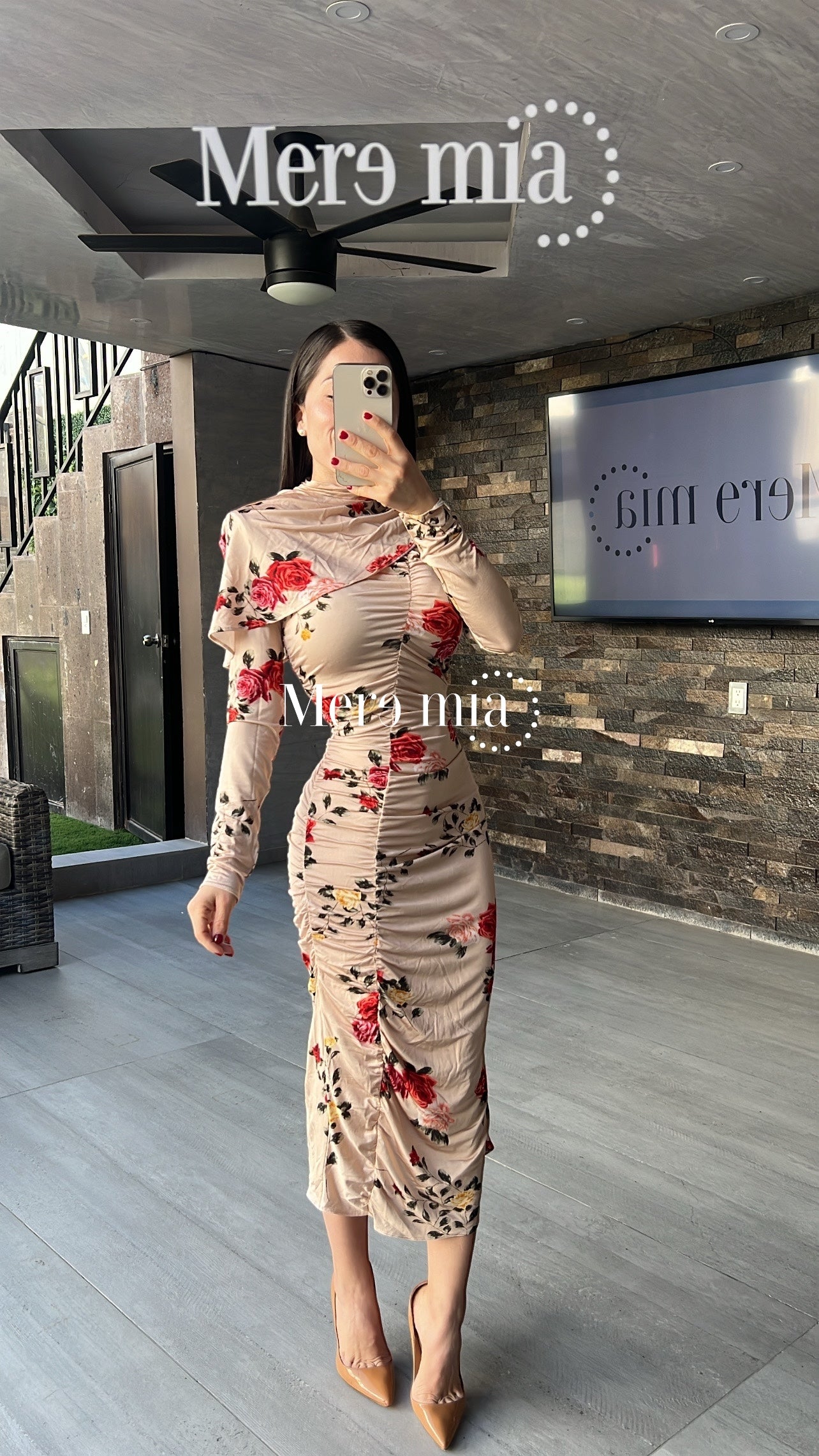 Vestido plisado flores