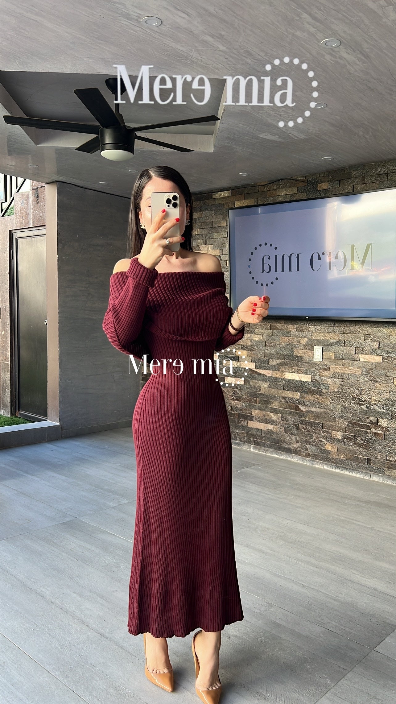 Vestido tinto sweater hom