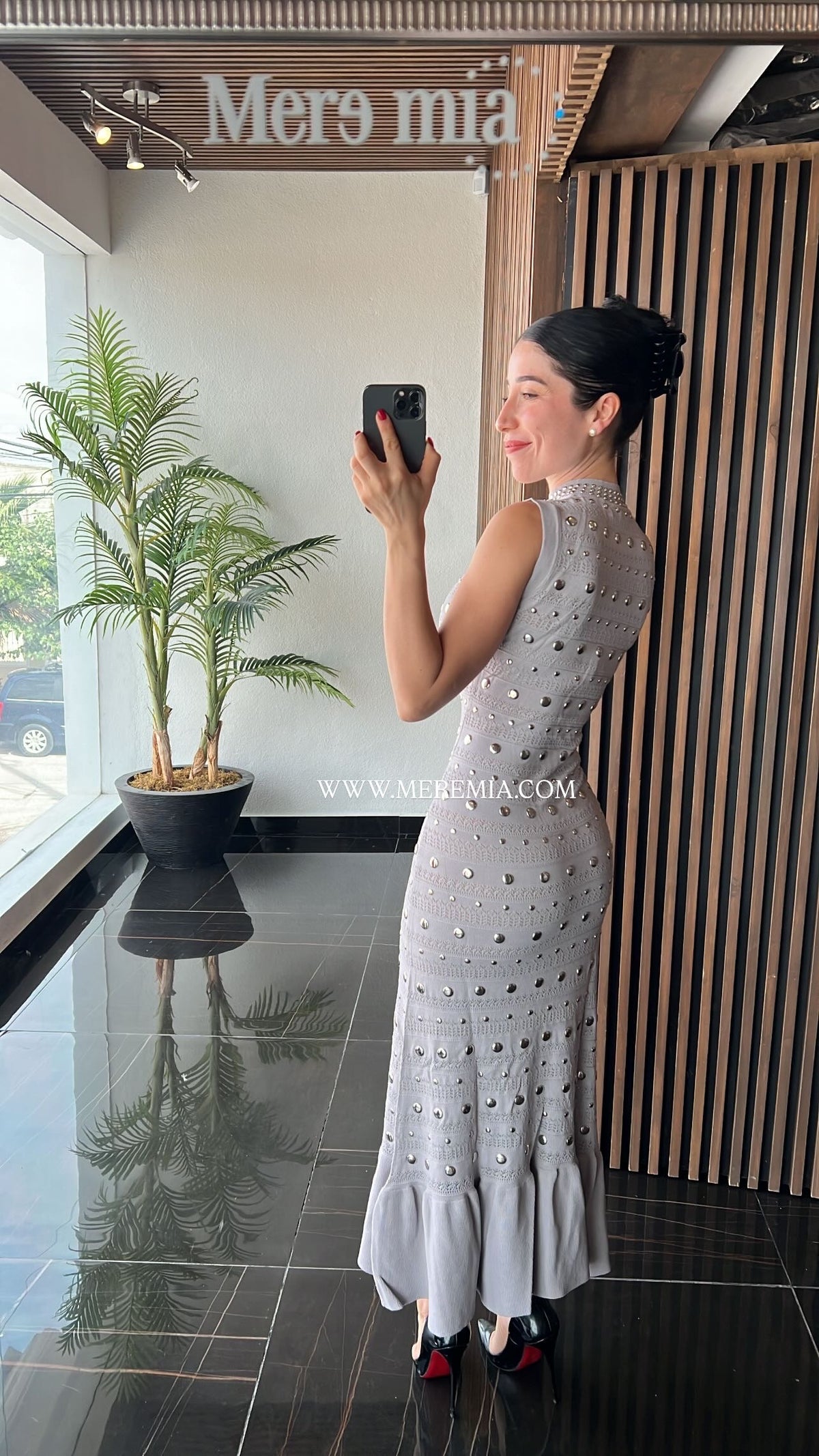 Vestido estoperoles olanes