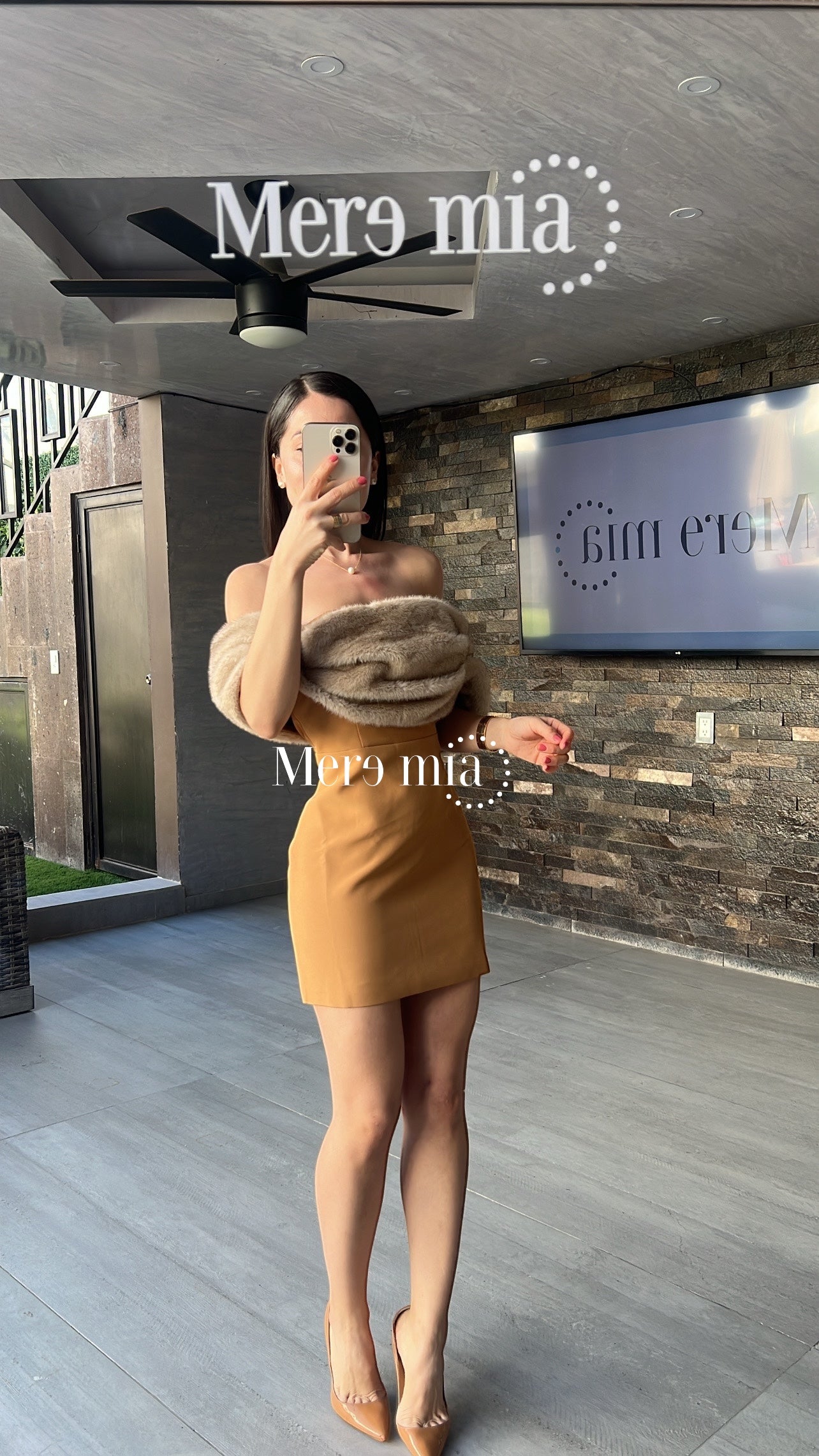 Vestido camel peluche