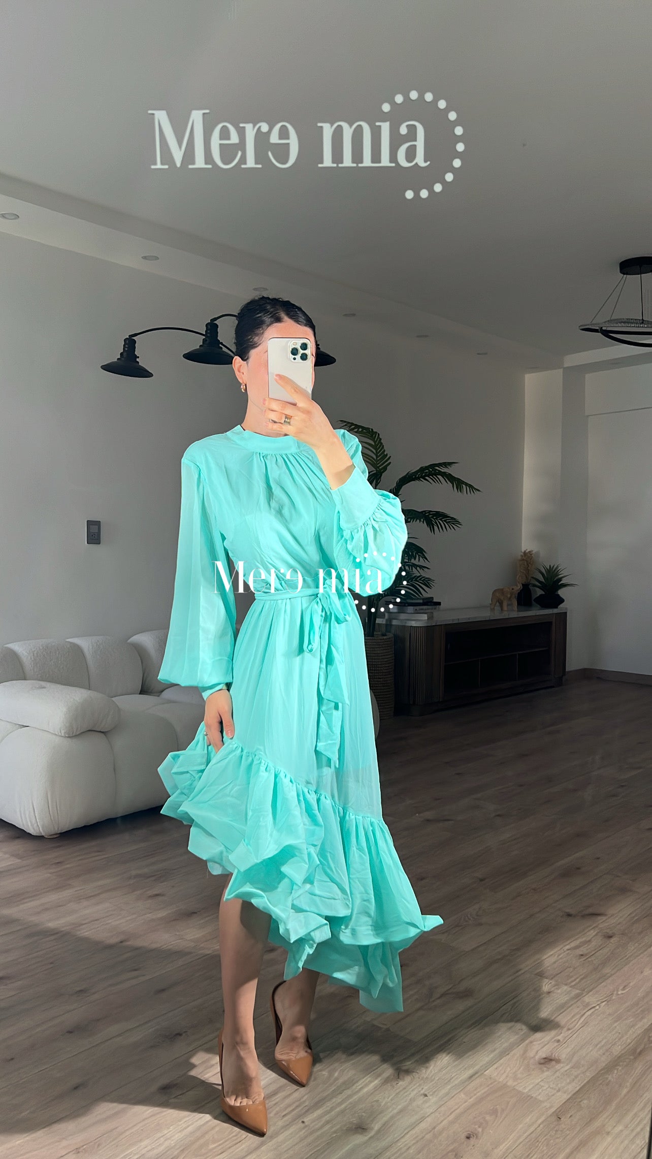 Vestido aqua ml plisado