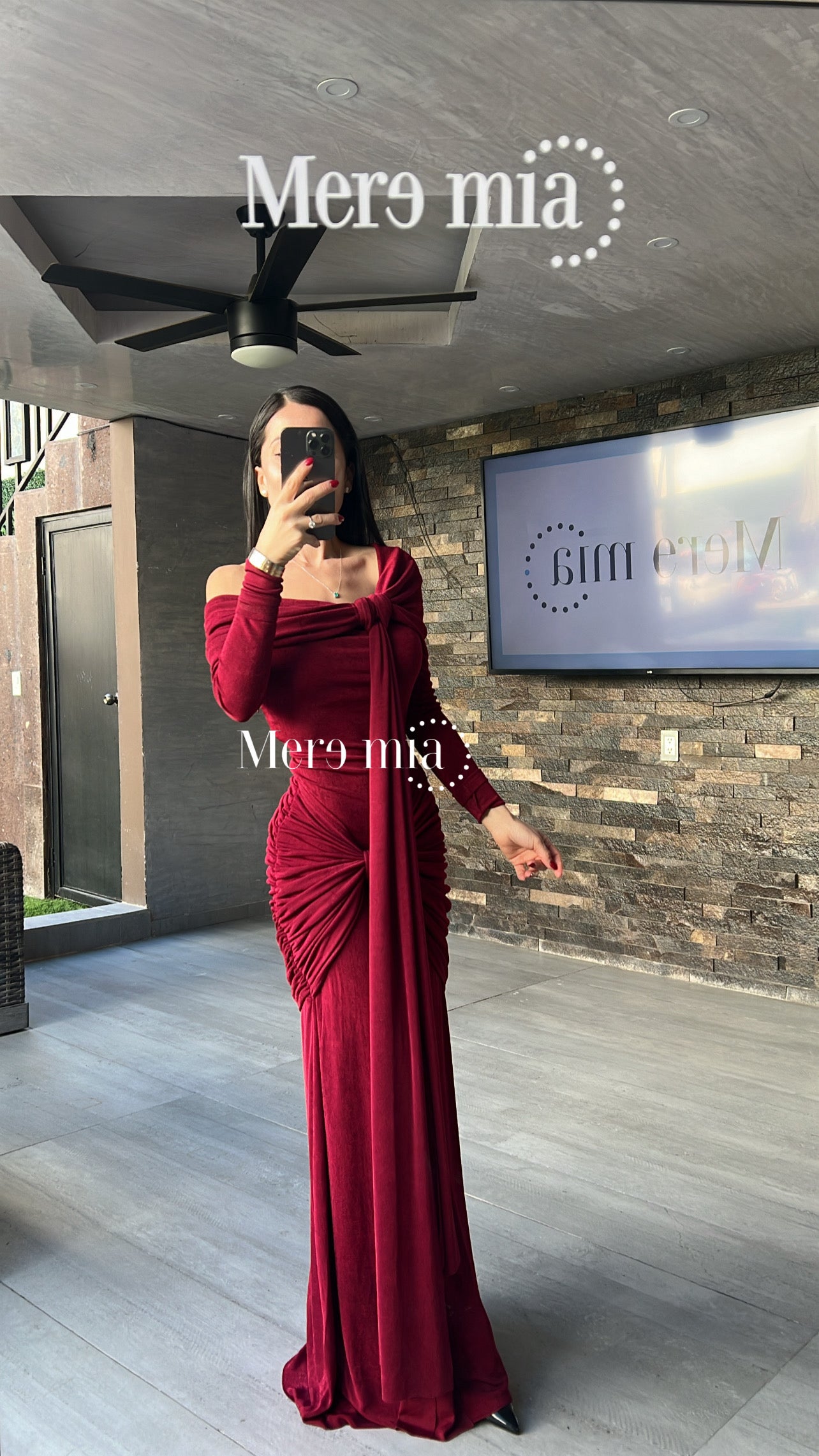 Vestido ml lado nudo