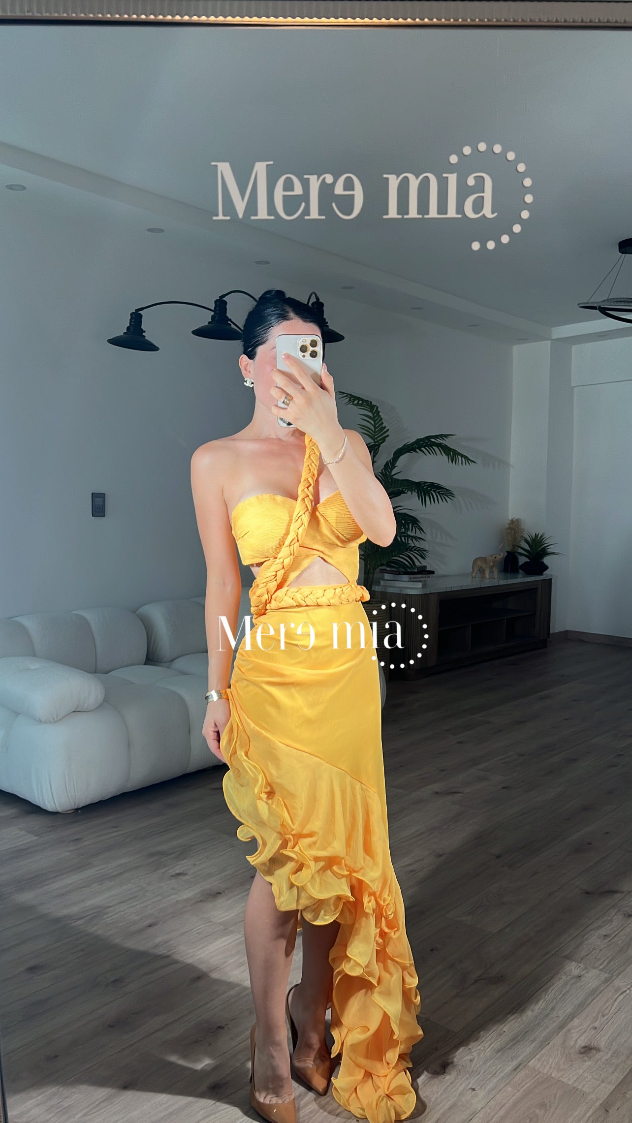 Vestido mostaza esc asim