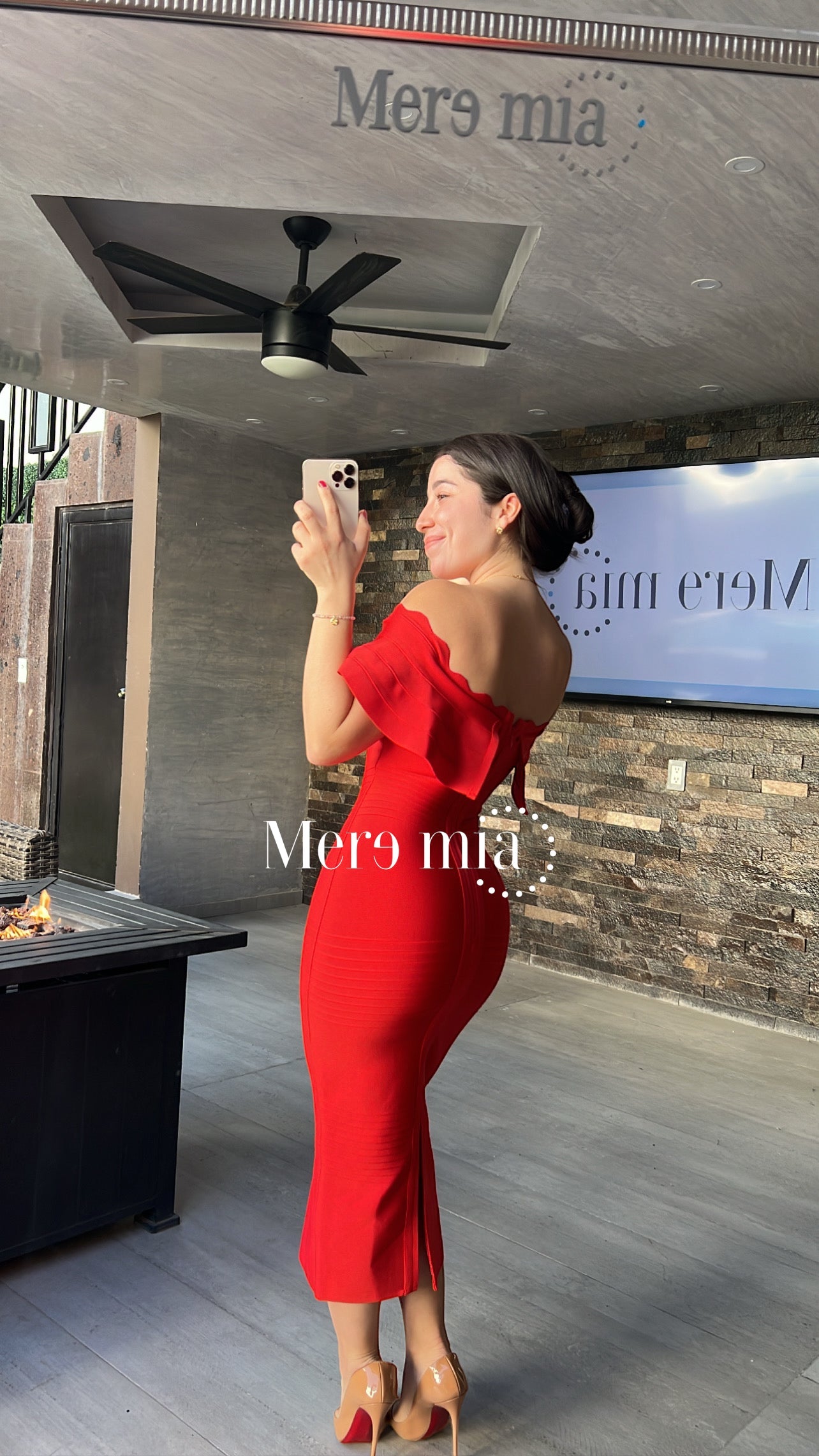 Vestido olan Ruff hombros