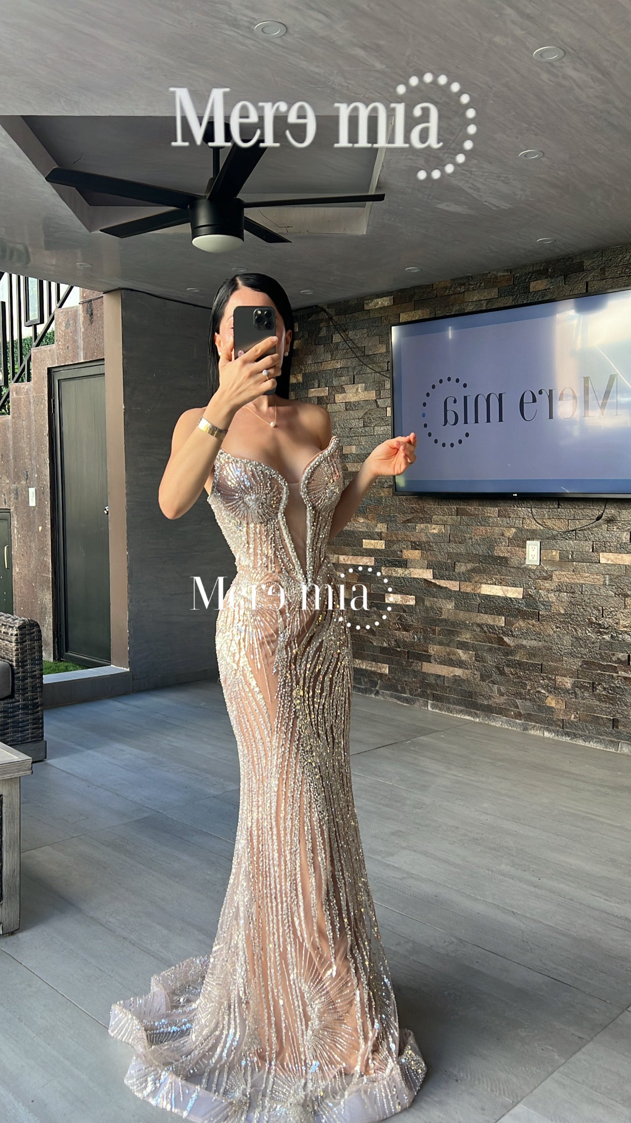 Vestido moka plata malla