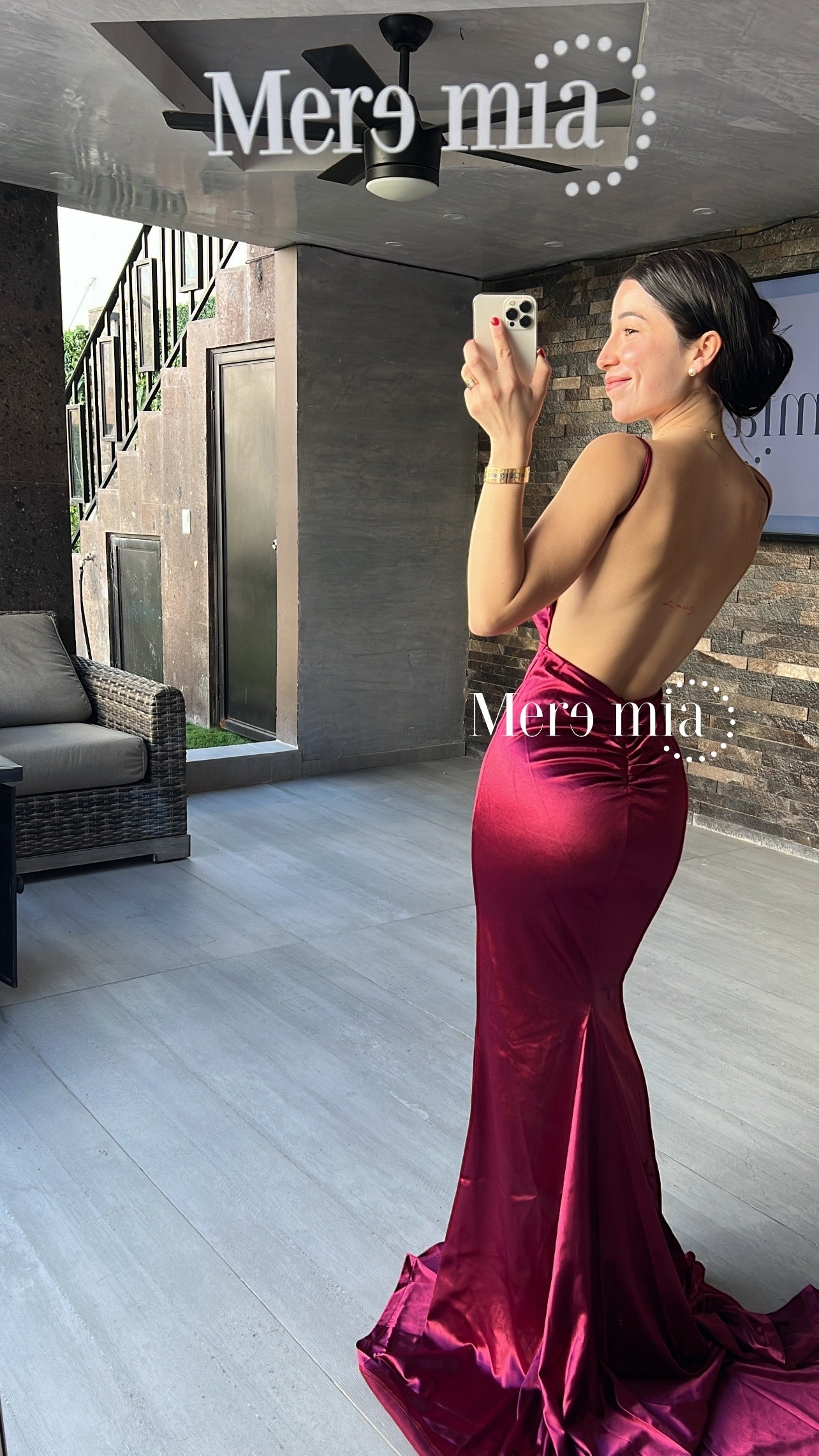 Vestido tinto sat espalda