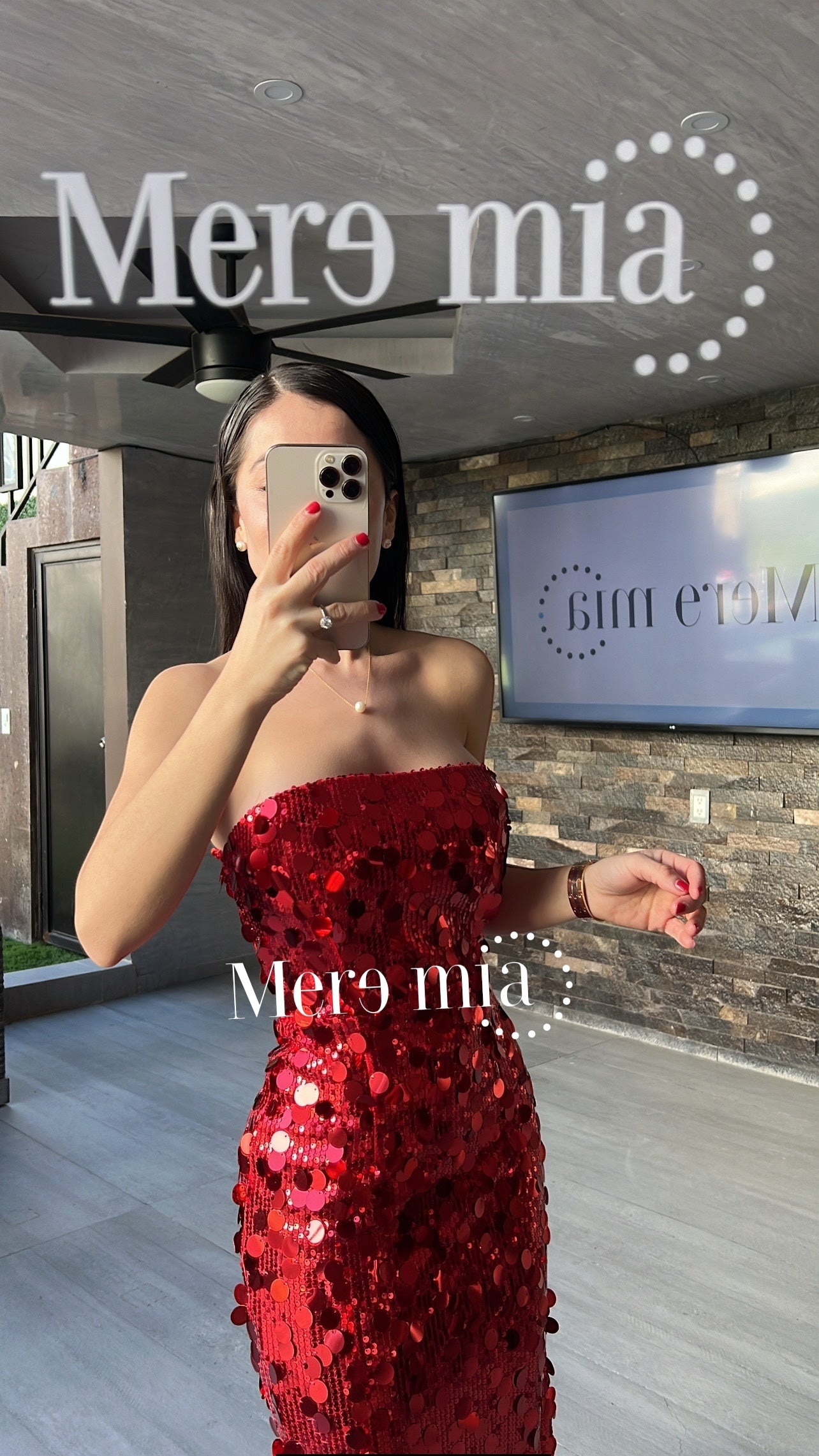 Vestido rojo lent circulo