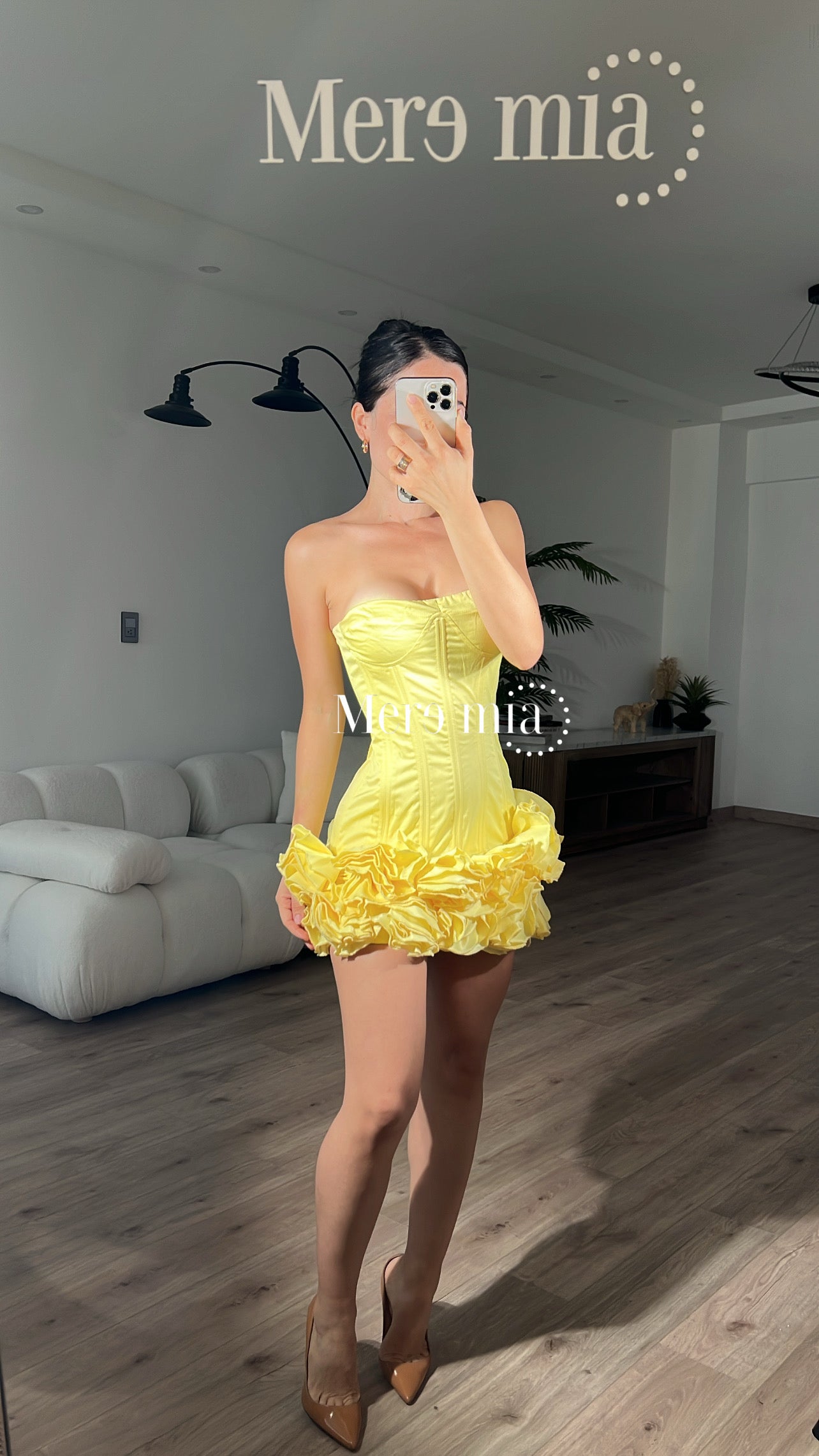 Vestido amarillo flores