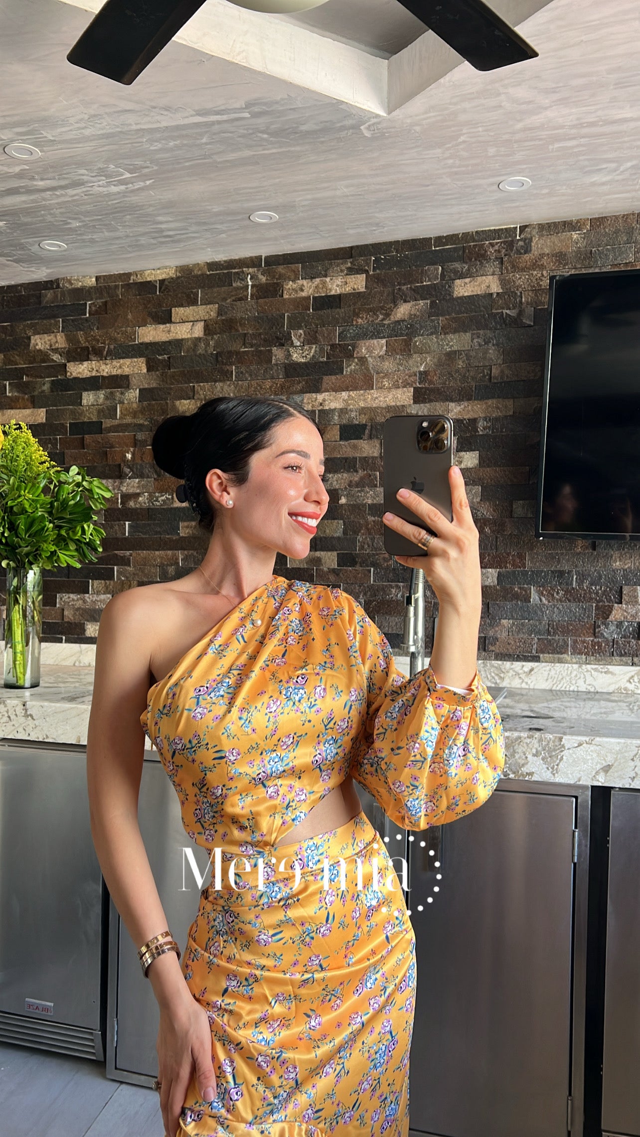 Vestido amarillo flores