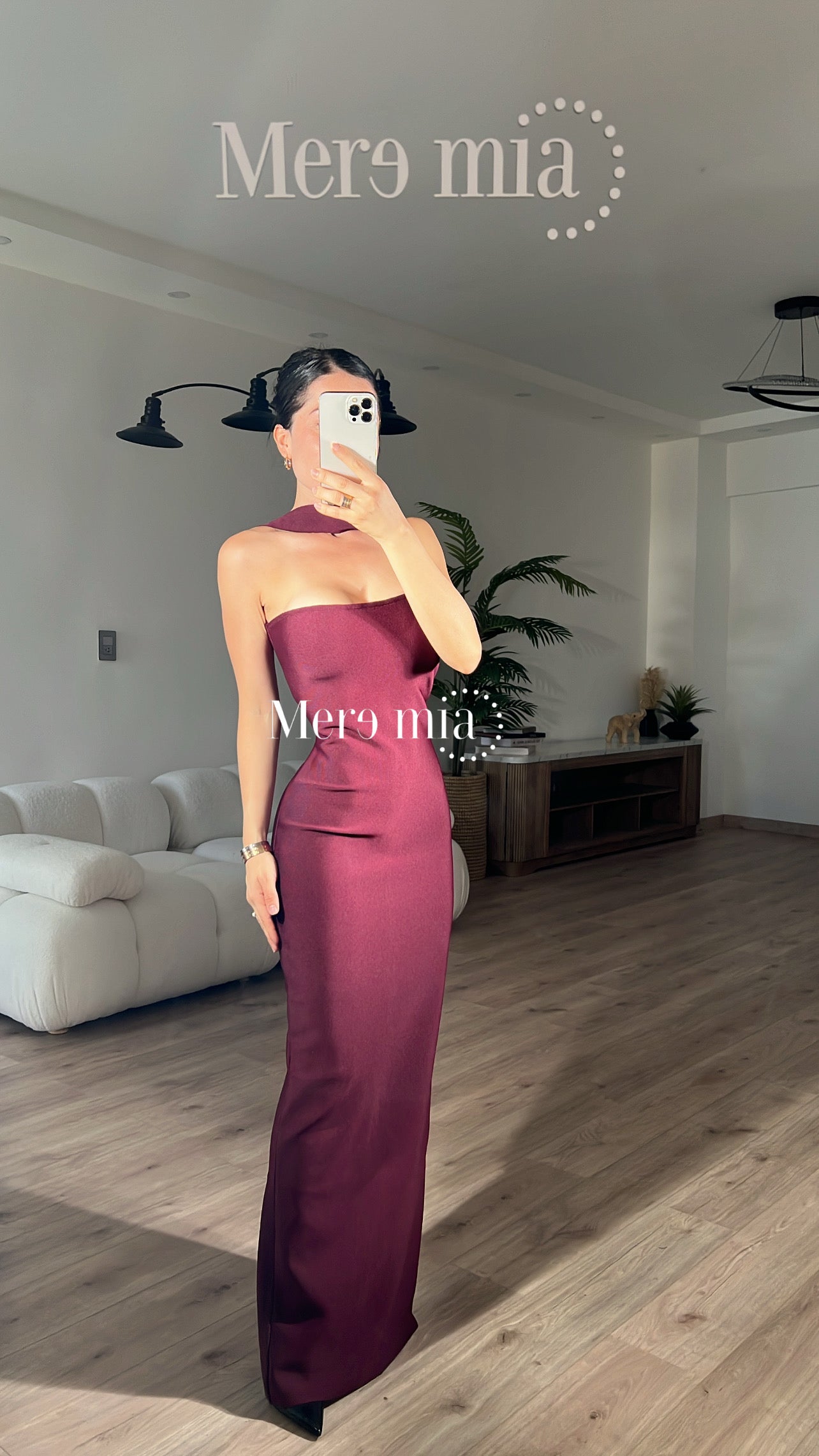 Vestido tinto halter