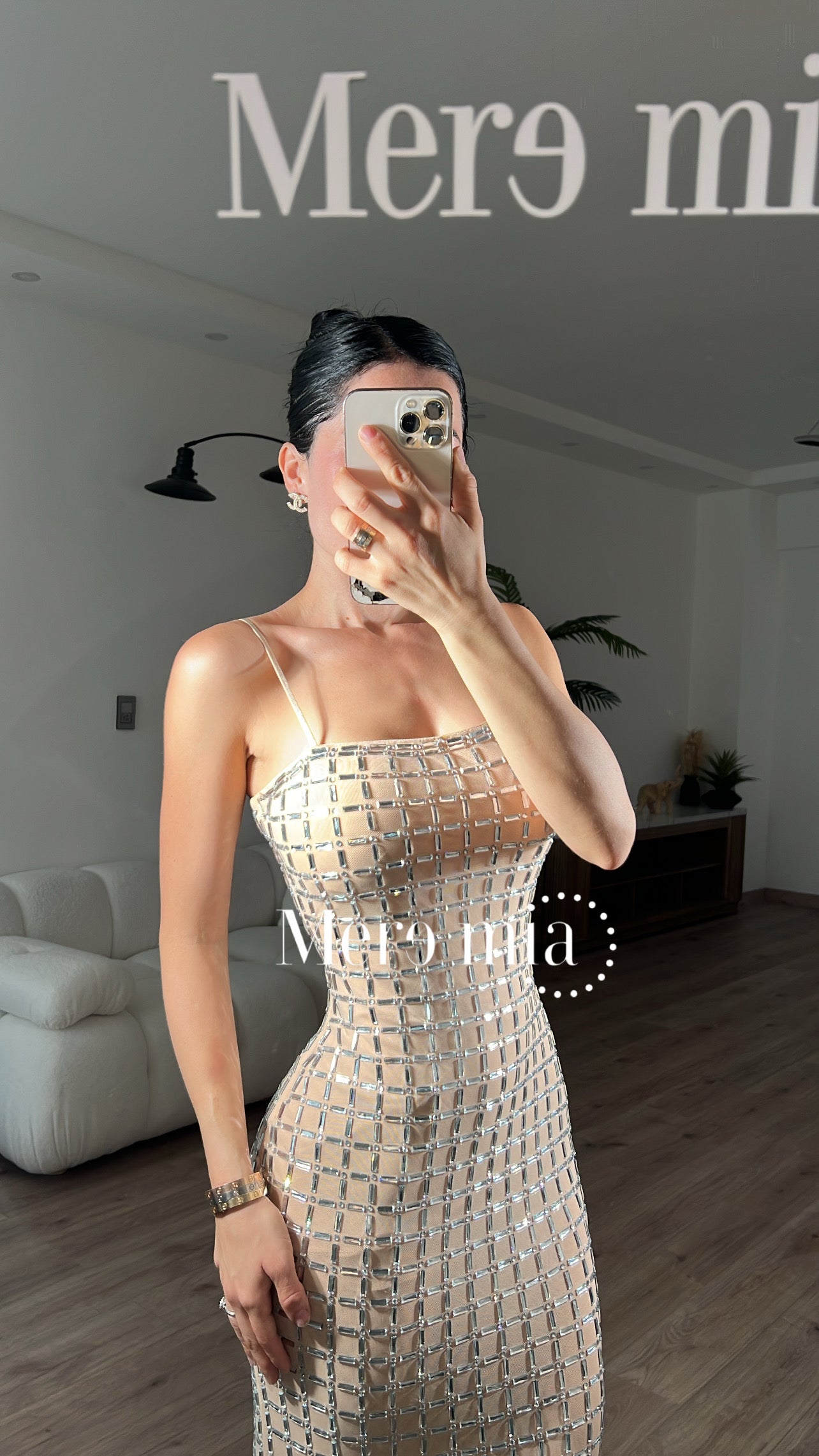 Vestido nude cuadros