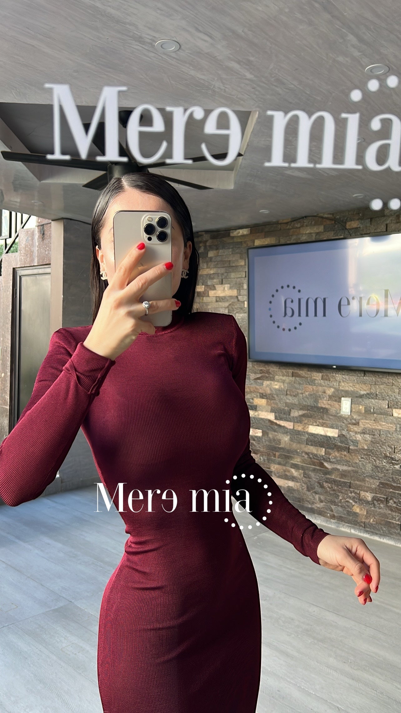 Vestido tinto rayado