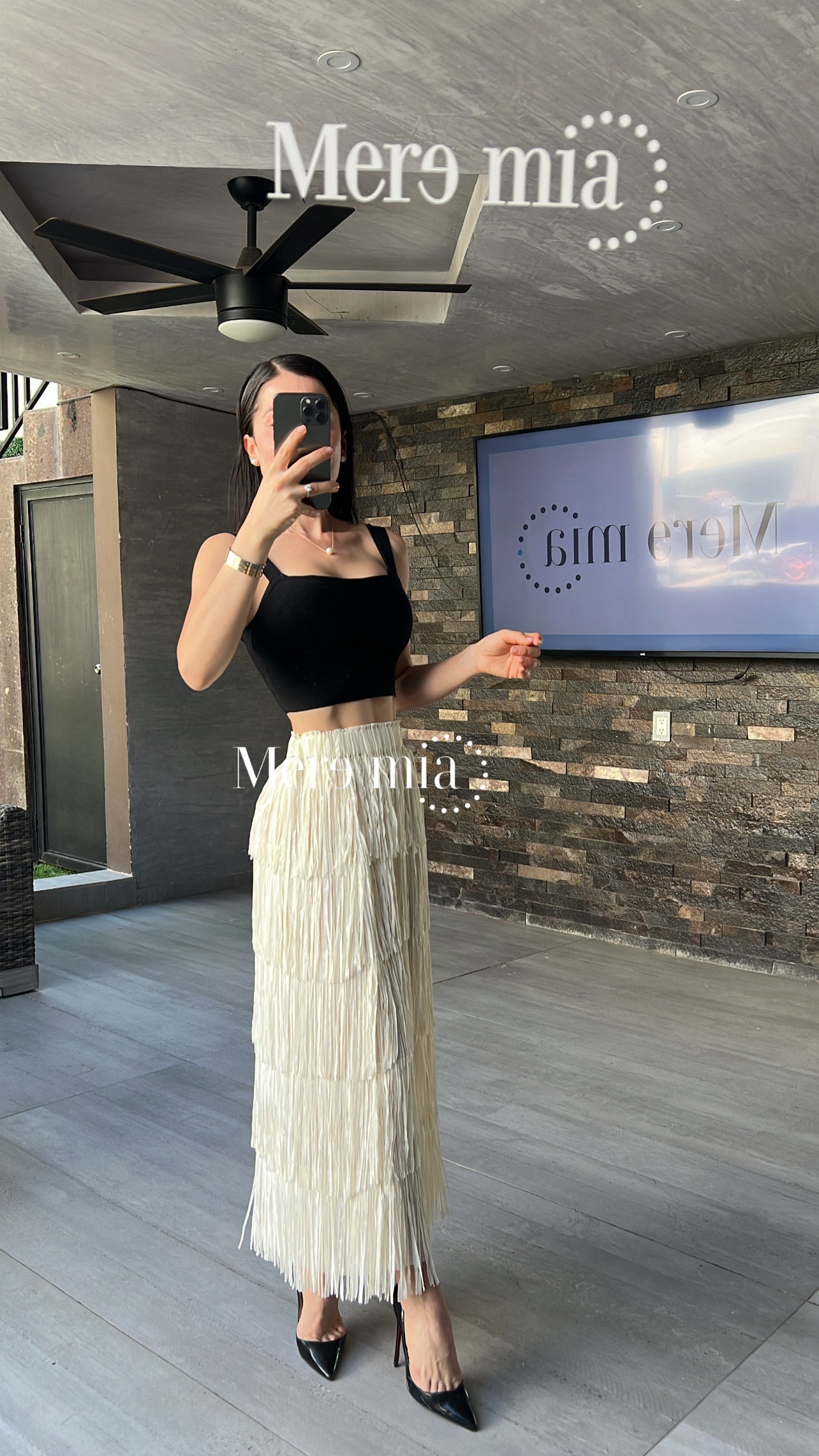 Falda barbas midi