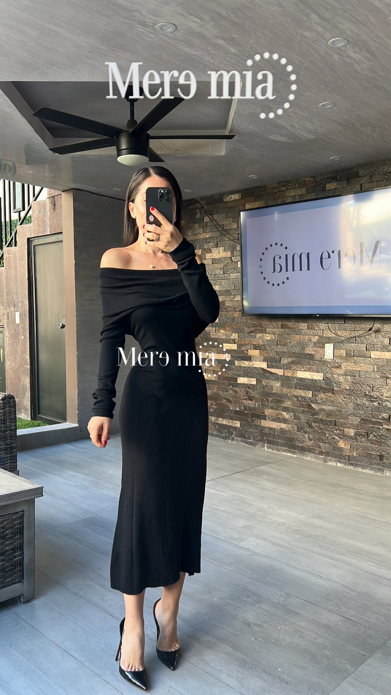 Vestido sweater negro