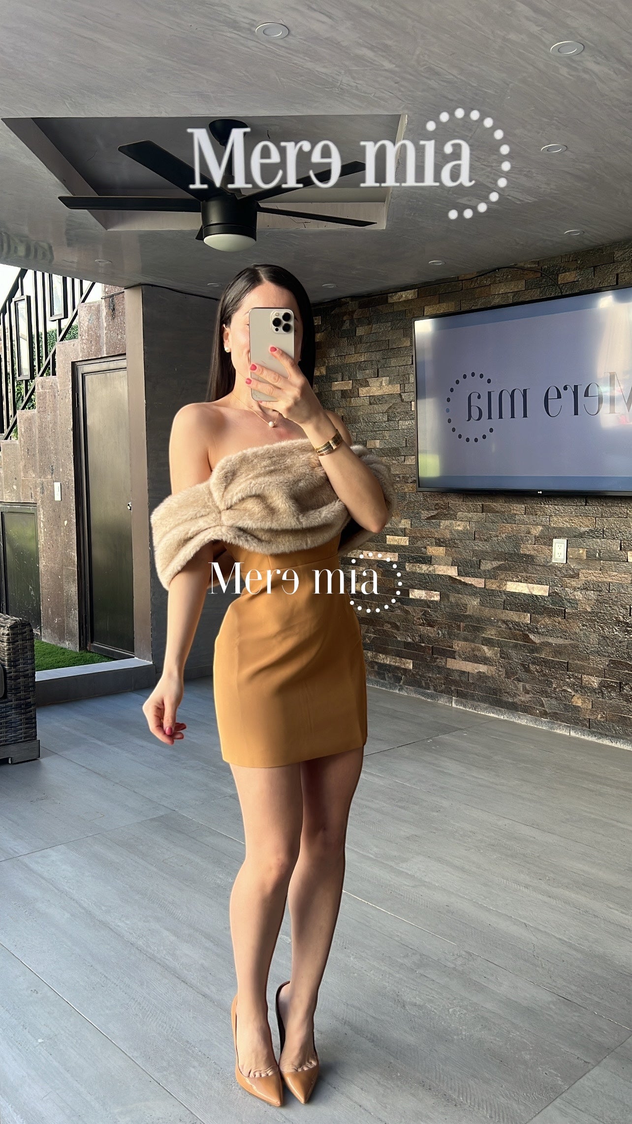 Vestido camel peluche