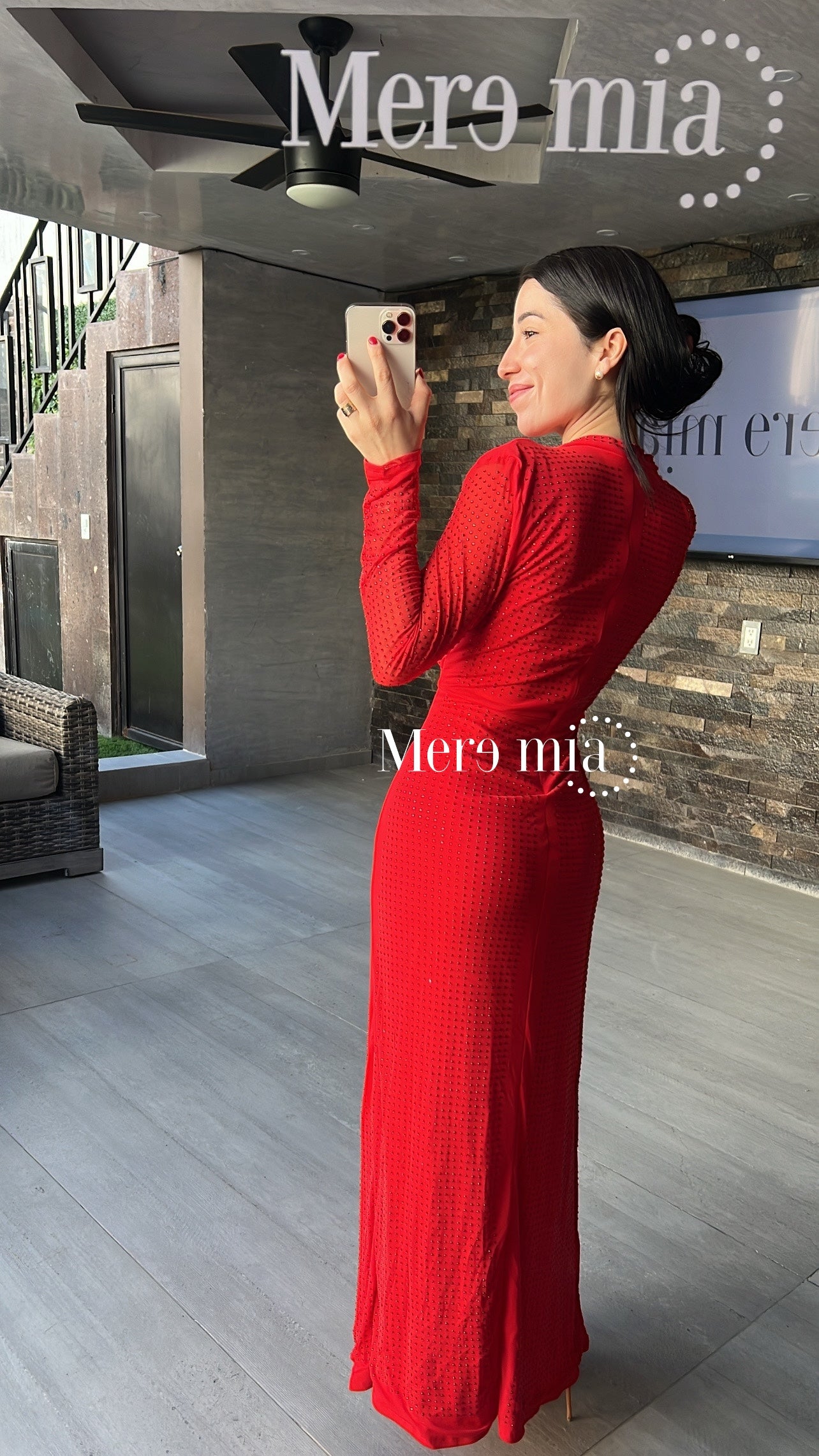 Vestido rojo puntos ml