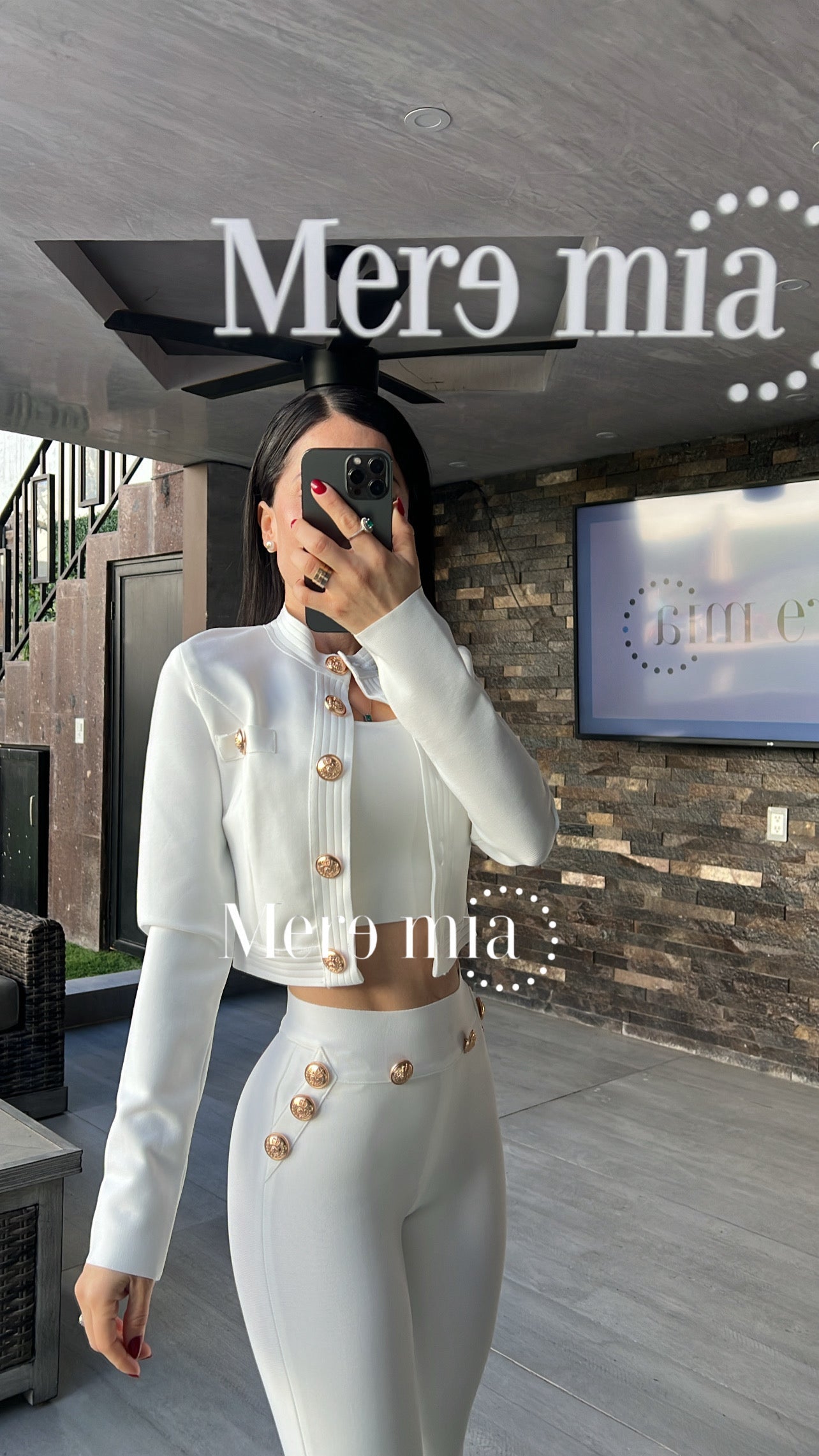 Cardigan blanco botones